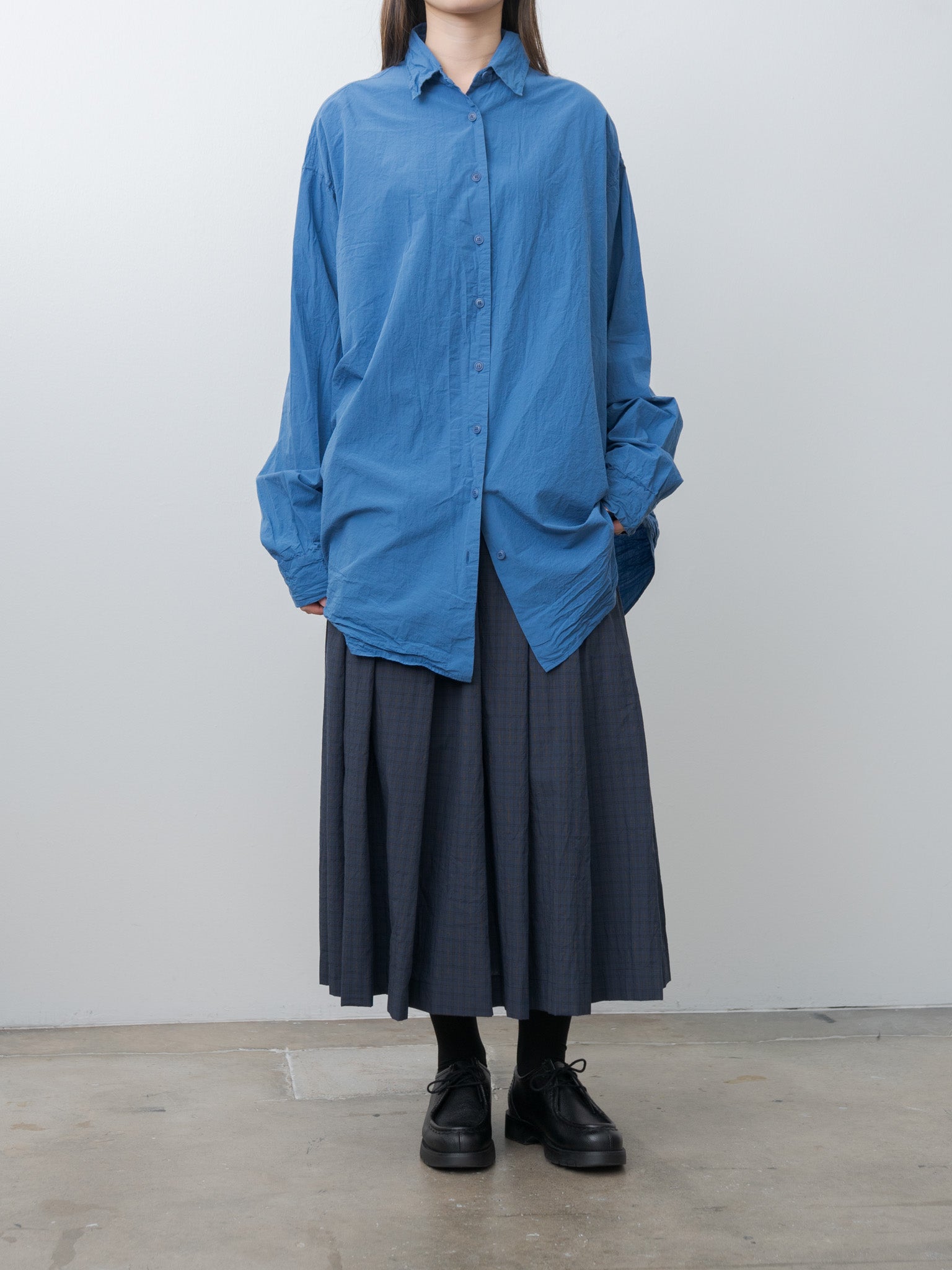 Tippy Shirt CHALK POPLIN - Medium Blue