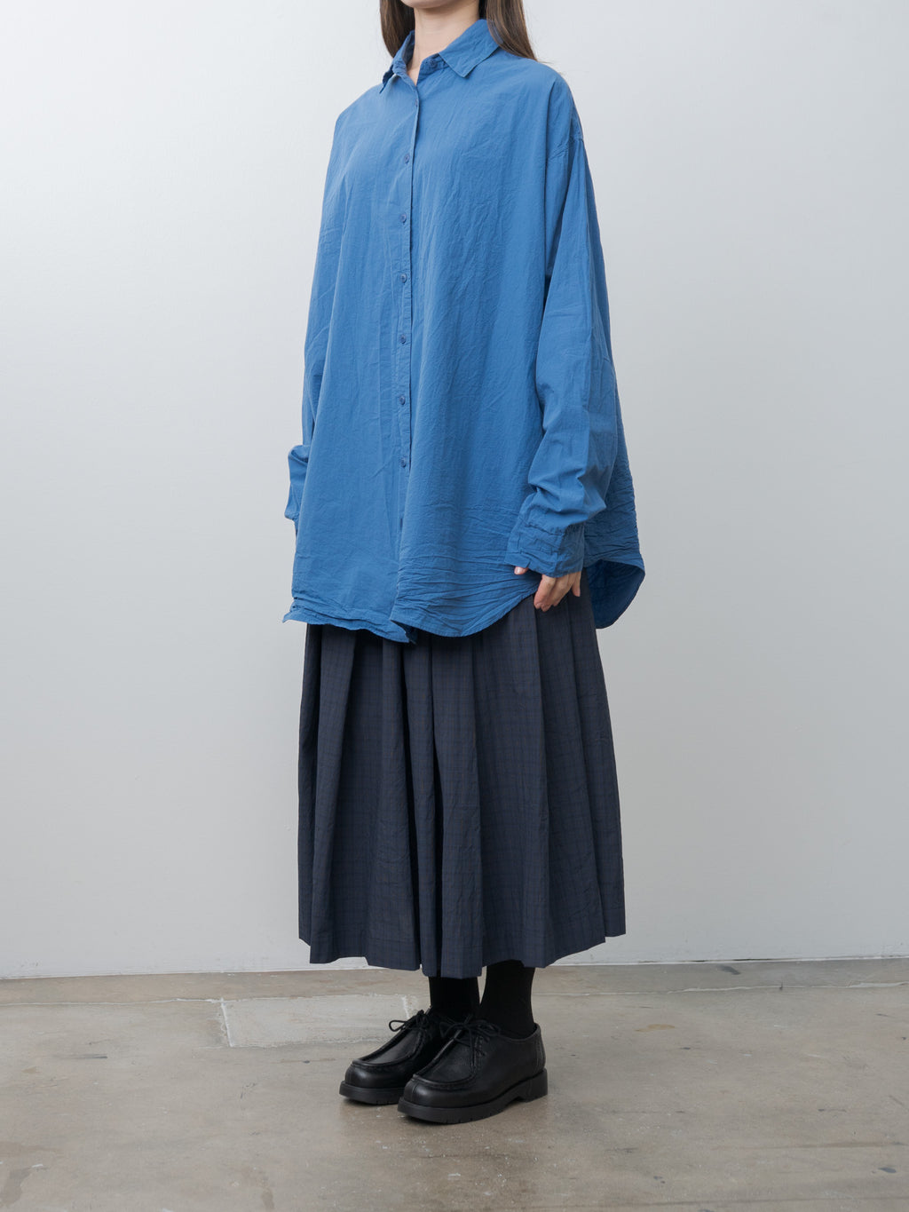 Tippy Shirt CHALK POPLIN - Medium Blue