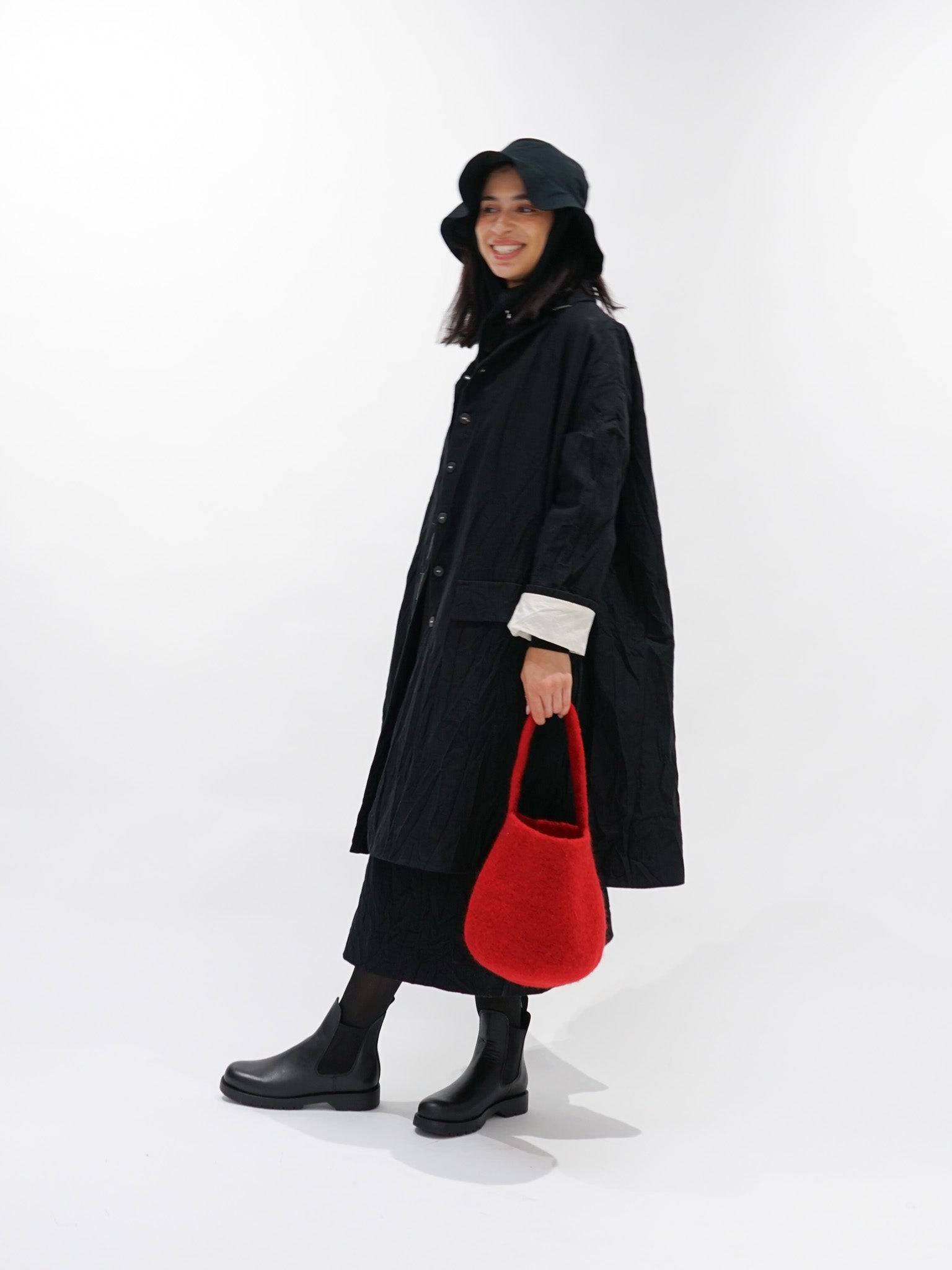 Namu Shop - cecilie telle Small Bucket Bag - Deep Red