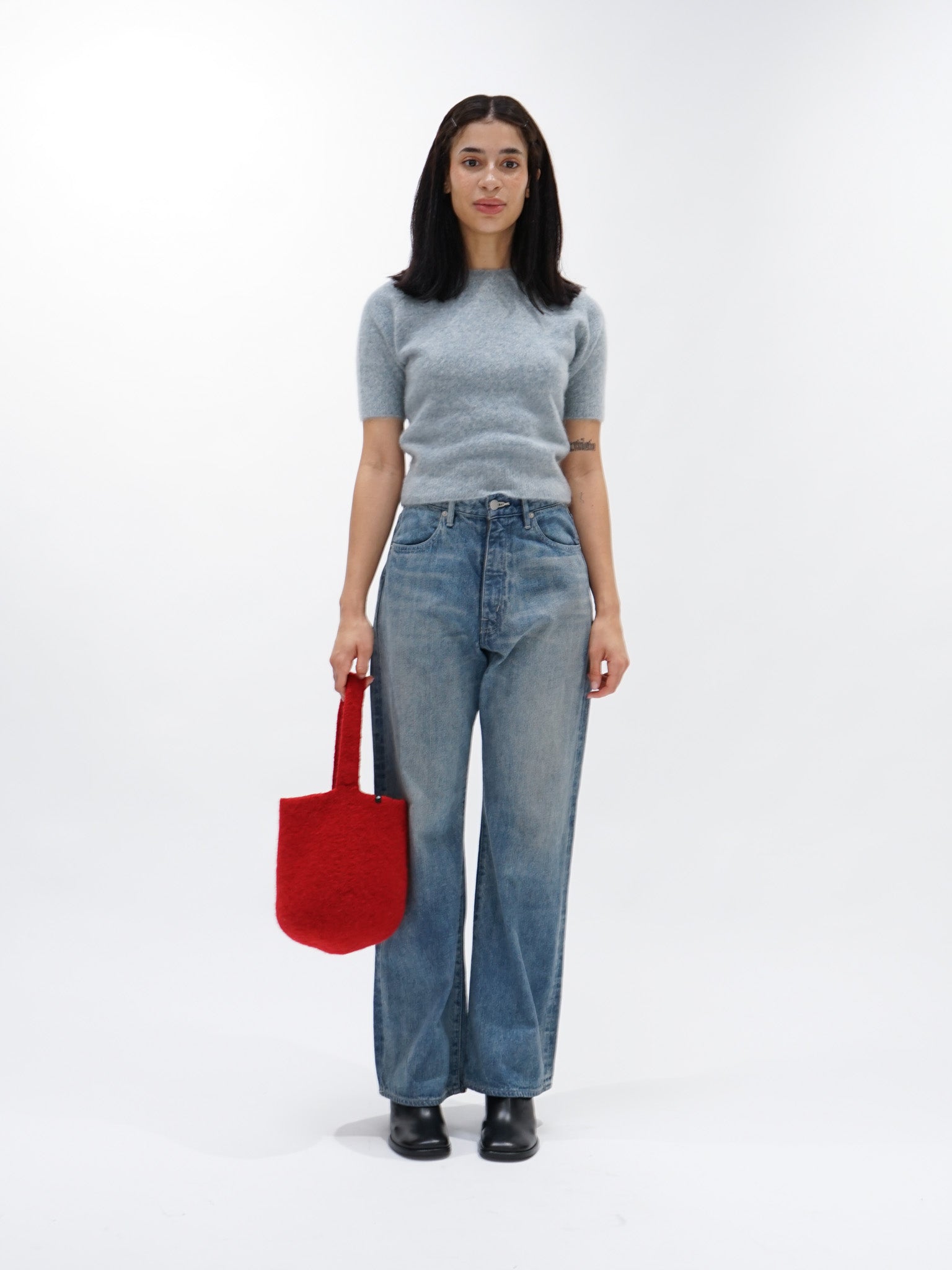 Namu Shop - cecilie telle Small Bucket Bag - Deep Red