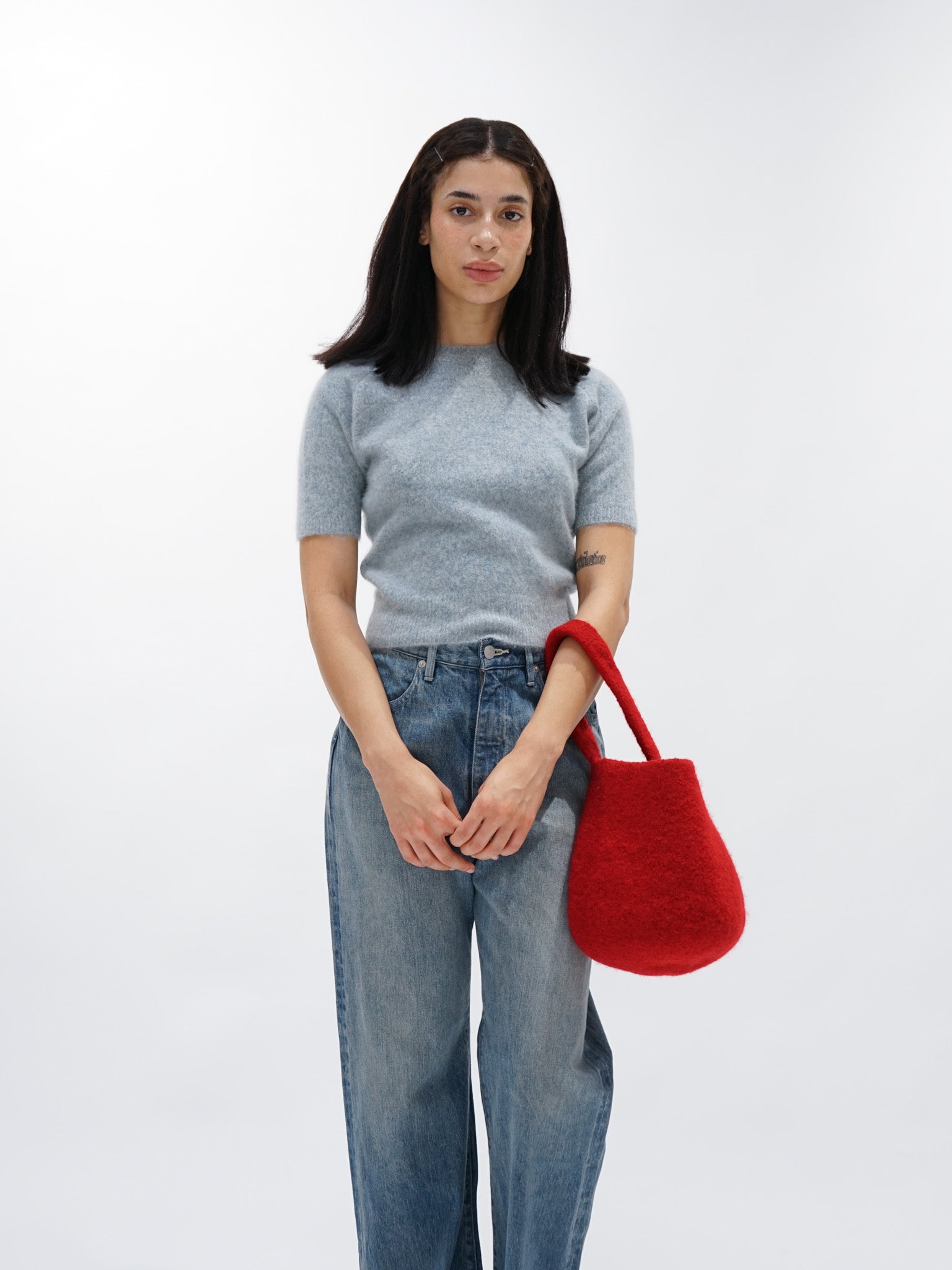 Namu Shop - cecilie telle Small Bucket Bag - Deep Red