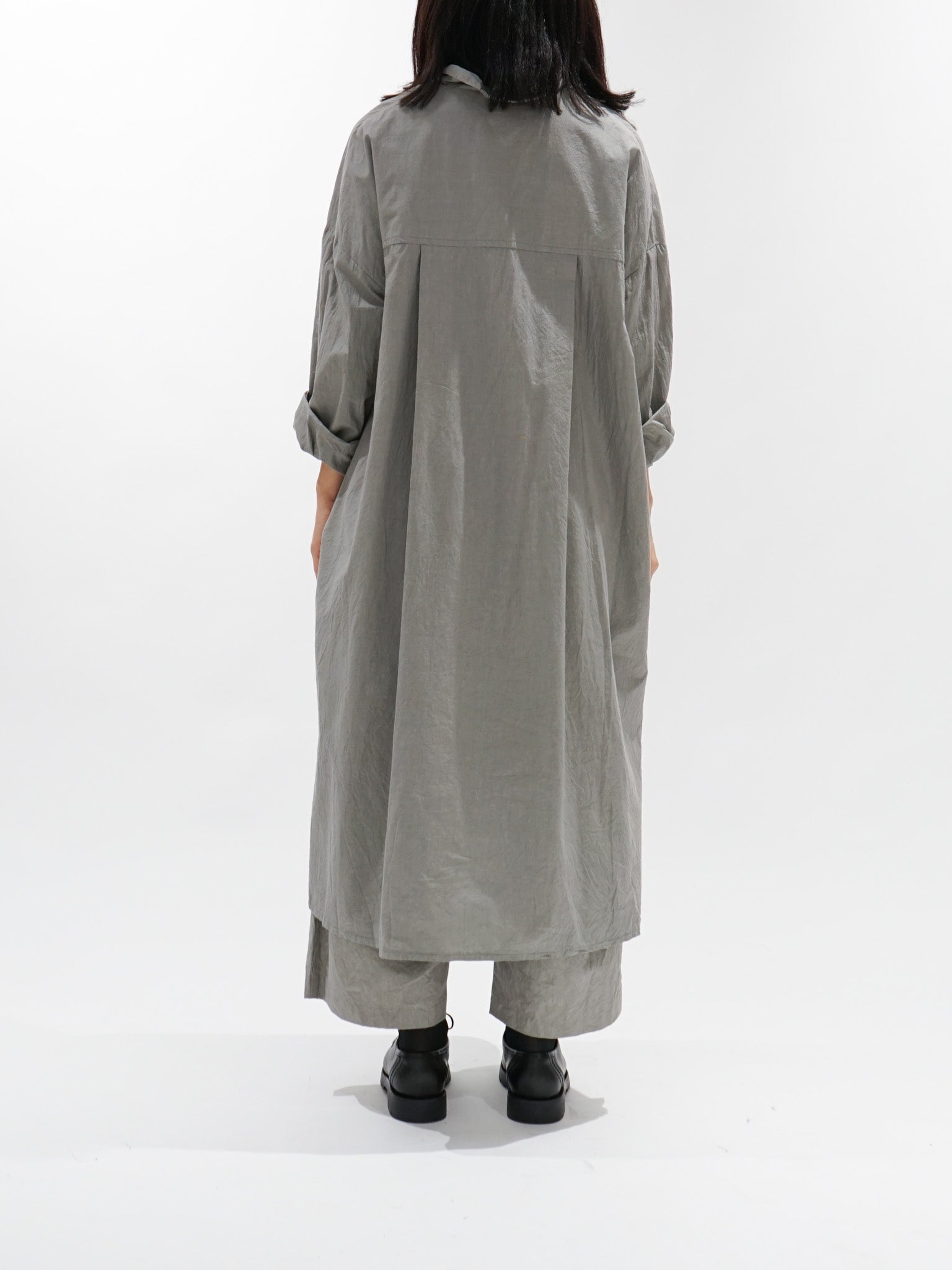 Namu Shop - Veritecoeur Tailored Collar Dress - Gray
