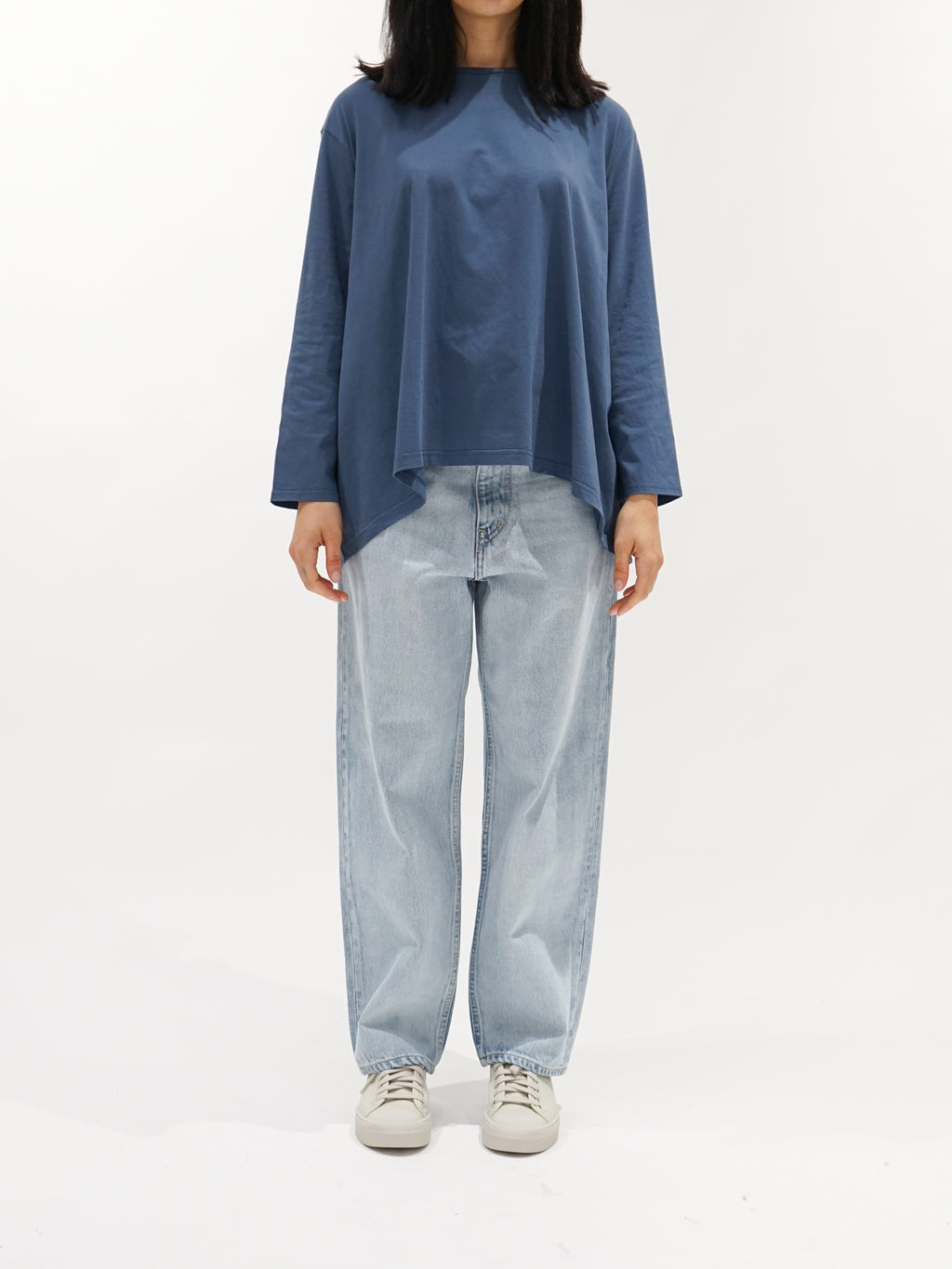 Namu Shop - Maillot High Gauge Cotton Flare Tee - Faded Blue