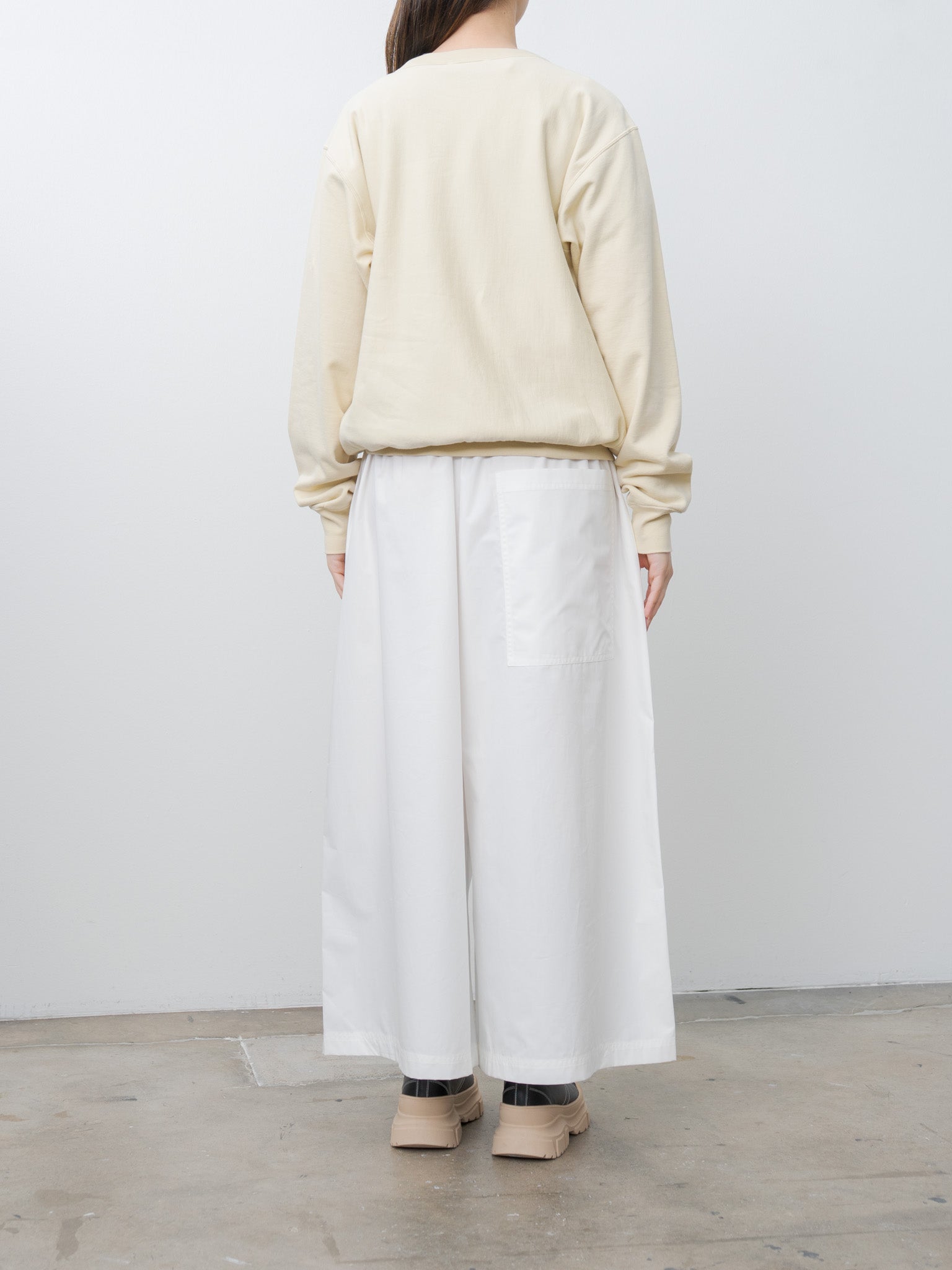 Namu Shop - Auralee Elastic High Gauge Sweat P/O - Ivory Beige (men's)