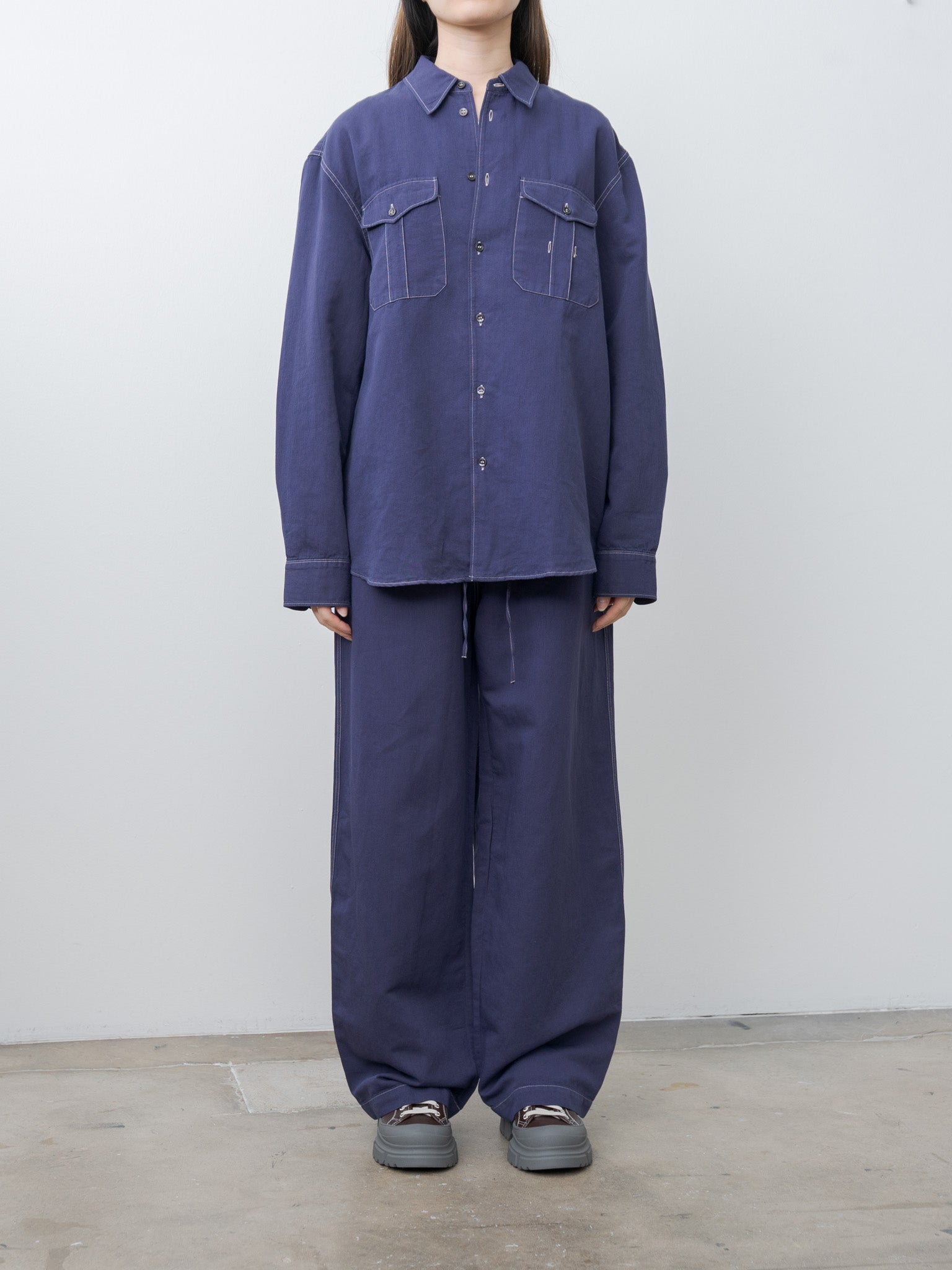 Namu Shop - Studio Nicholson SONNY Drawstring Pants - Indigo