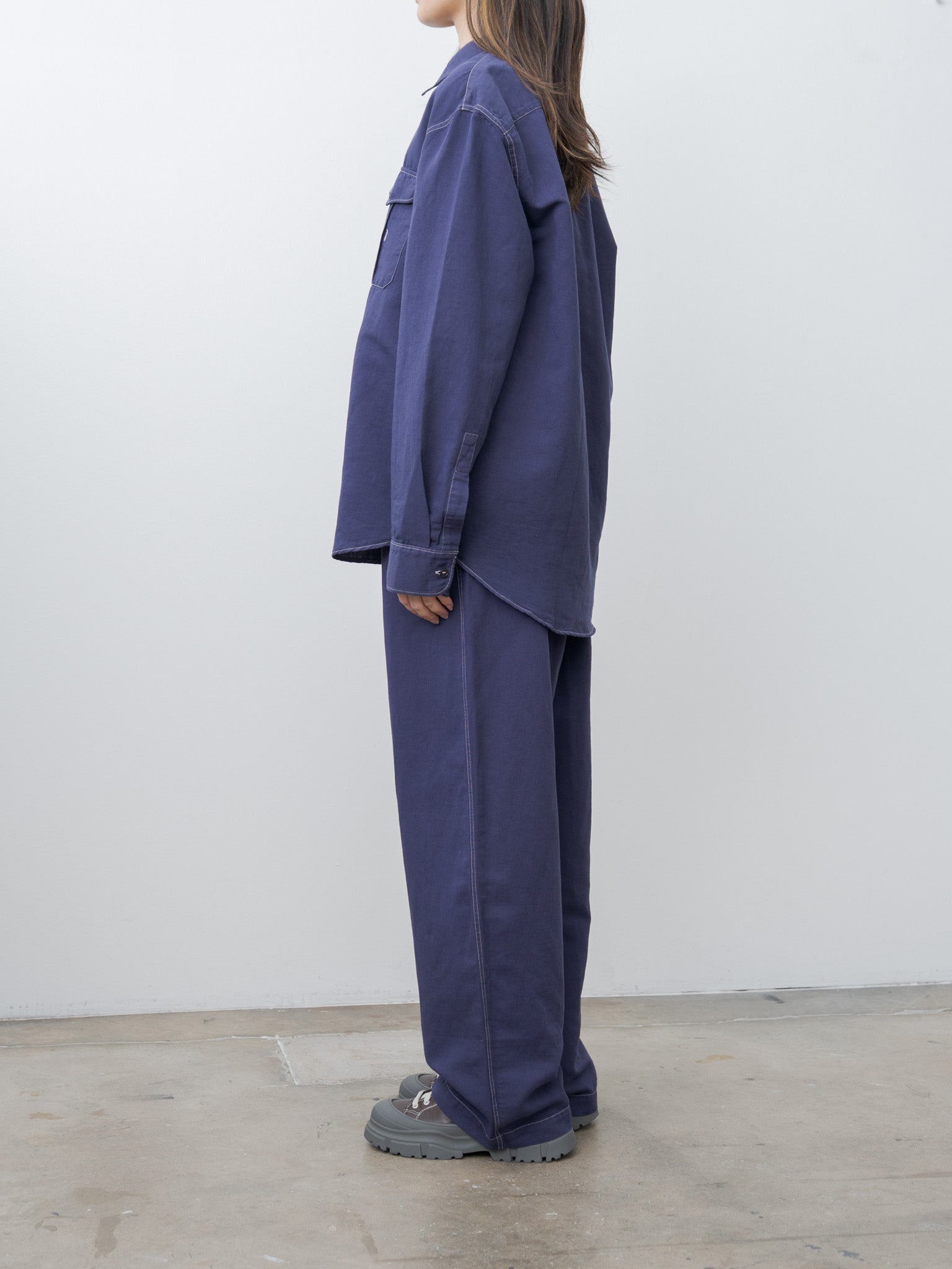 Namu Shop - Studio Nicholson LOURO Utility Pocket Shirt - Indigo