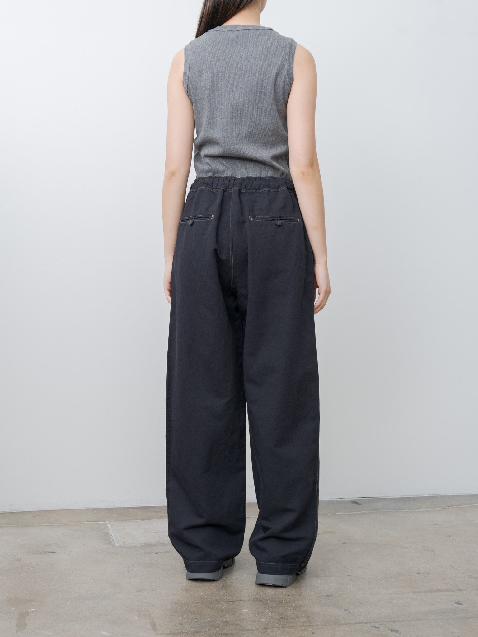 Namu Shop - Studio Nicholson SONNY Drawstring Pants - Black Grape