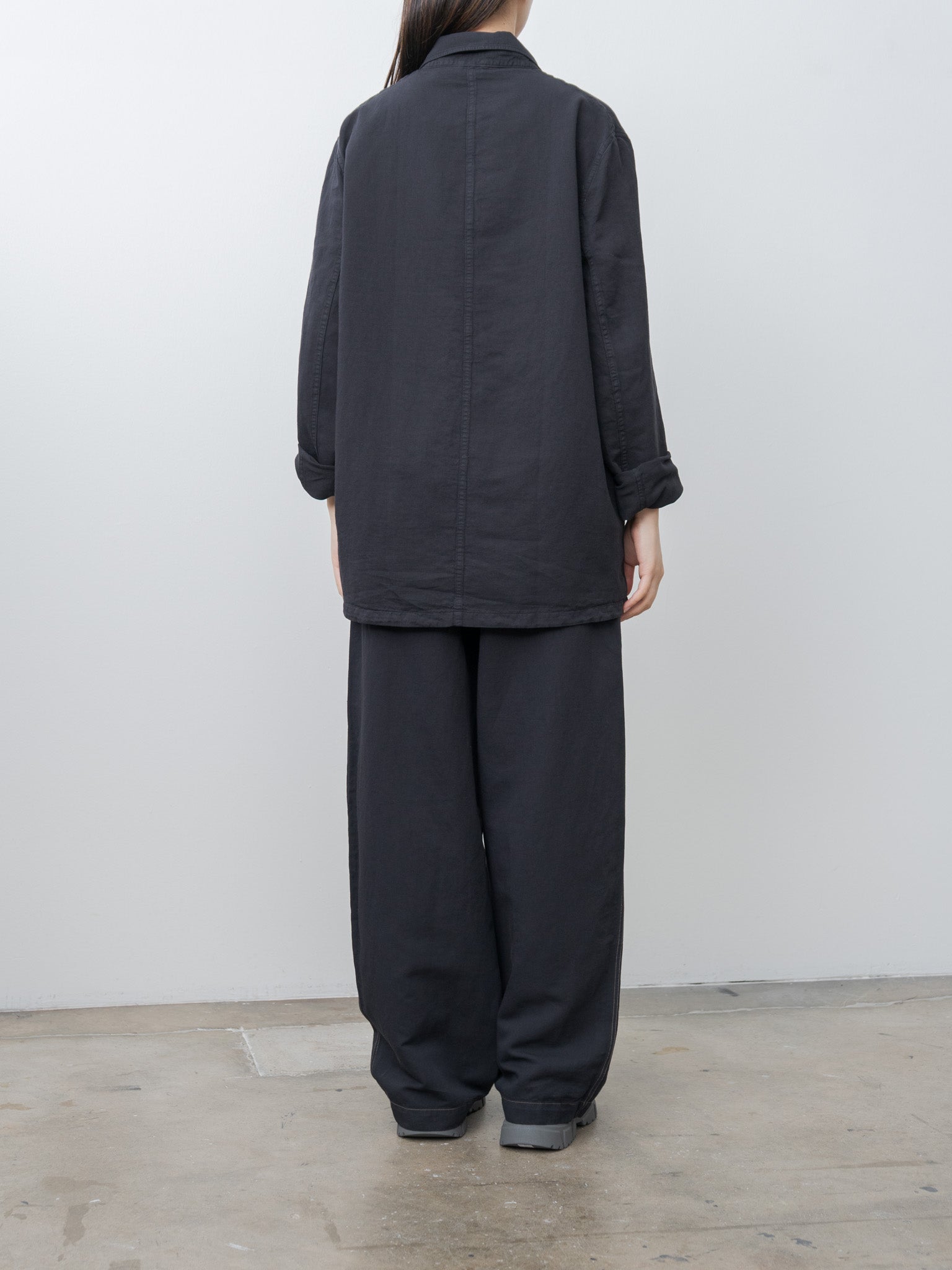 Namu Shop - Studio Nicholson SONNY Drawstring Pants - Black Grape