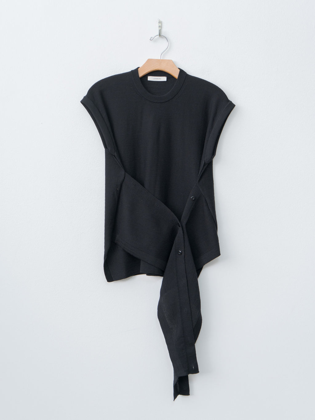 Namu Shop - Lemaire Sleeveless Buttoned Top - Black