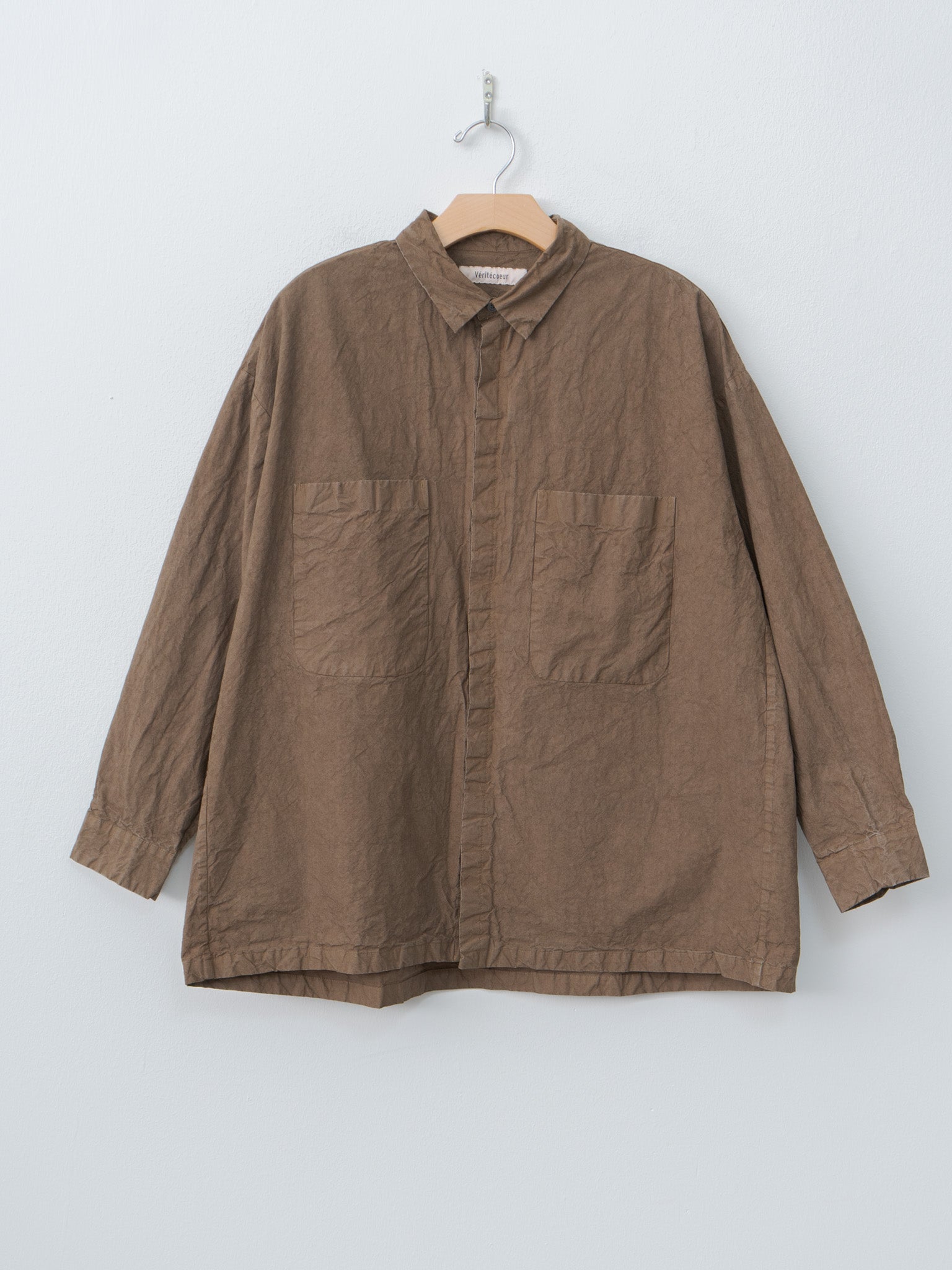 Namu Shop - Veritecoeur Garment Dyed Shirt - Brown