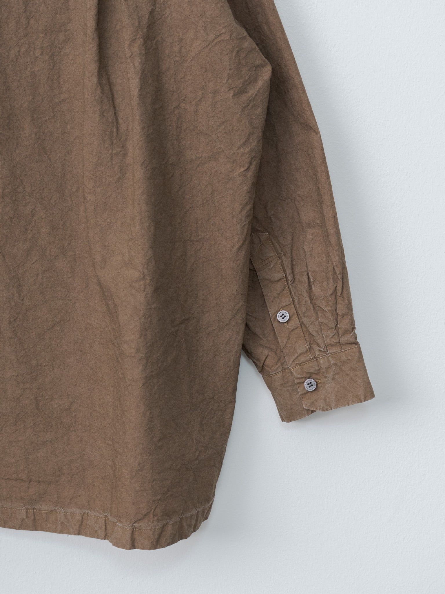 Namu Shop - Veritecoeur Garment Dyed Shirt - Brown