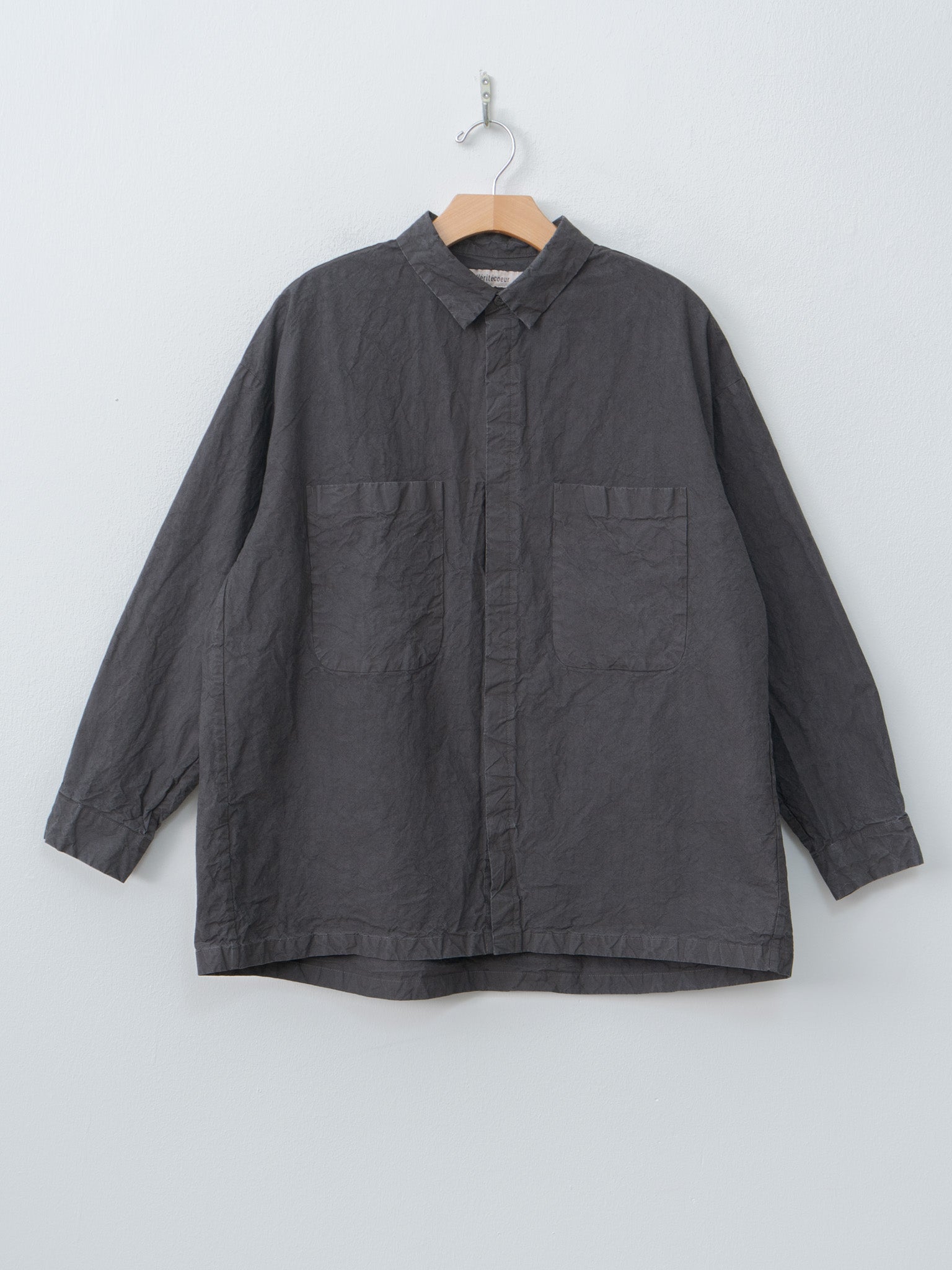 Namu Shop - Veritecoeur Garment Dyed Shirt - Sumi Gray