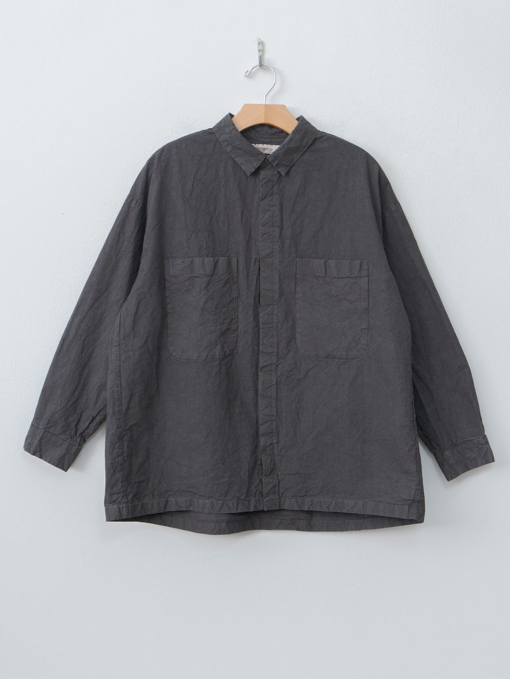 Namu Shop - Veritecoeur Garment Dyed Shirt - Sumi Gray