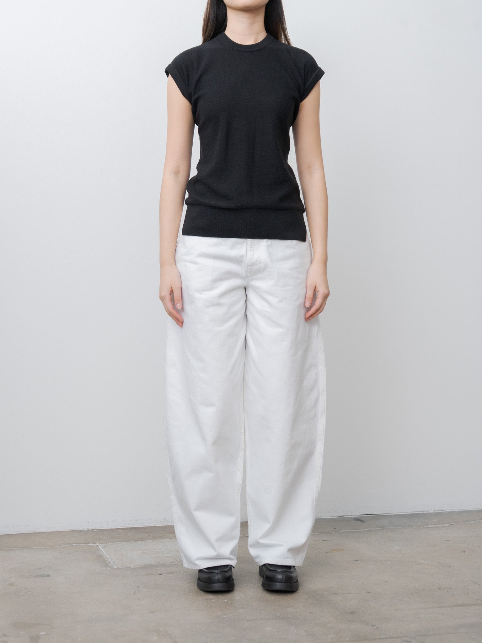 Namu Shop - Lemaire Sleeveless Buttoned Top - Black