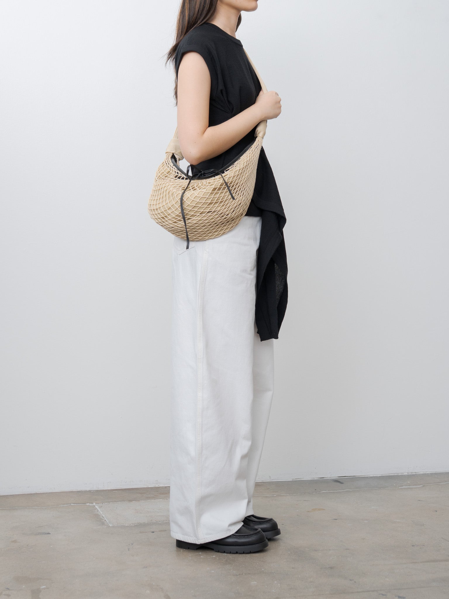 Namu Shop - Lemaire Croissant Filt Bag - Light Beige