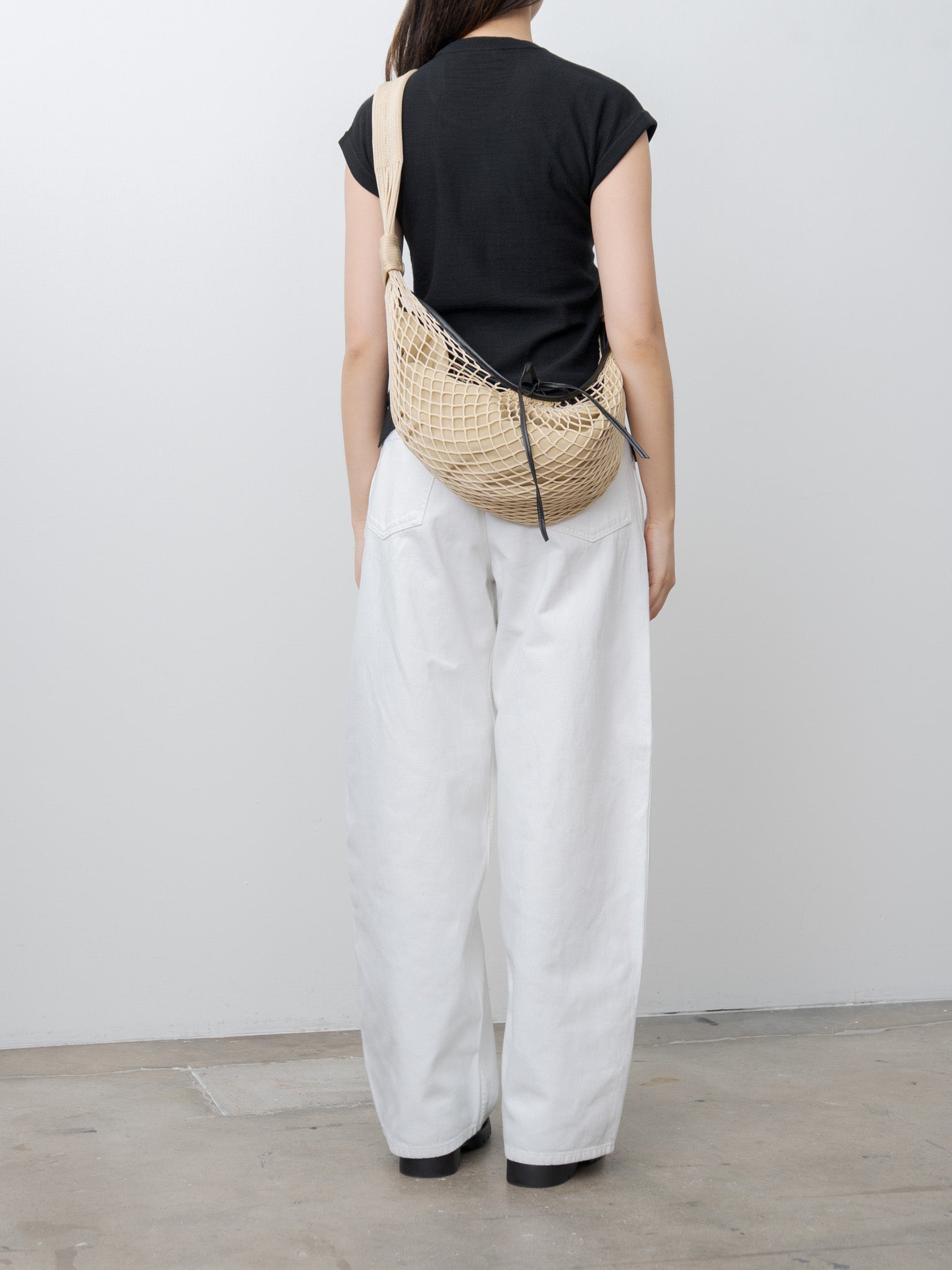 Namu Shop - Lemaire Croissant Filt Bag - Light Beige