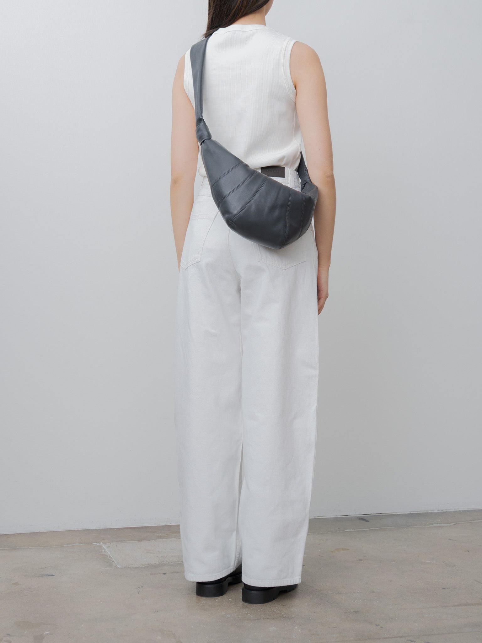 Namu Shop - Lemaire Medium Croissant Bag - Granite Blue