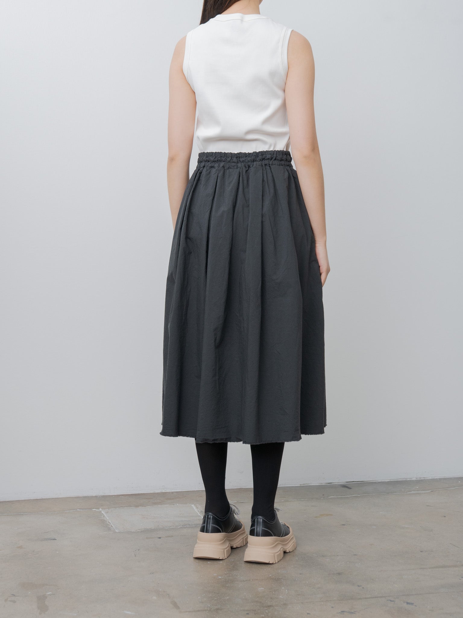 Namu Shop - Veritecoeur Tuck Skirt - Gray