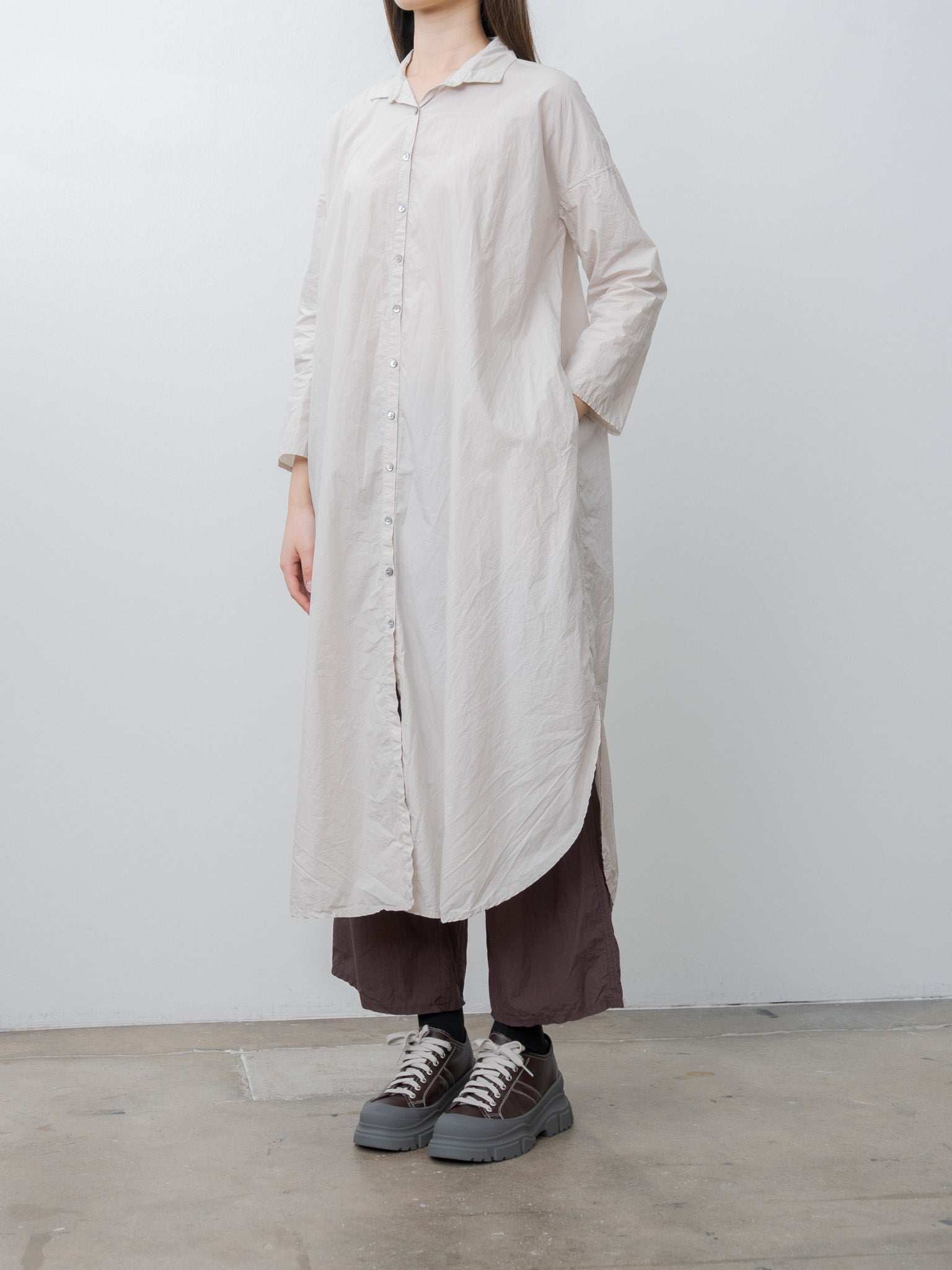 Namu Shop - Album di Famiglia Long Shirt Dress TC - Pebble