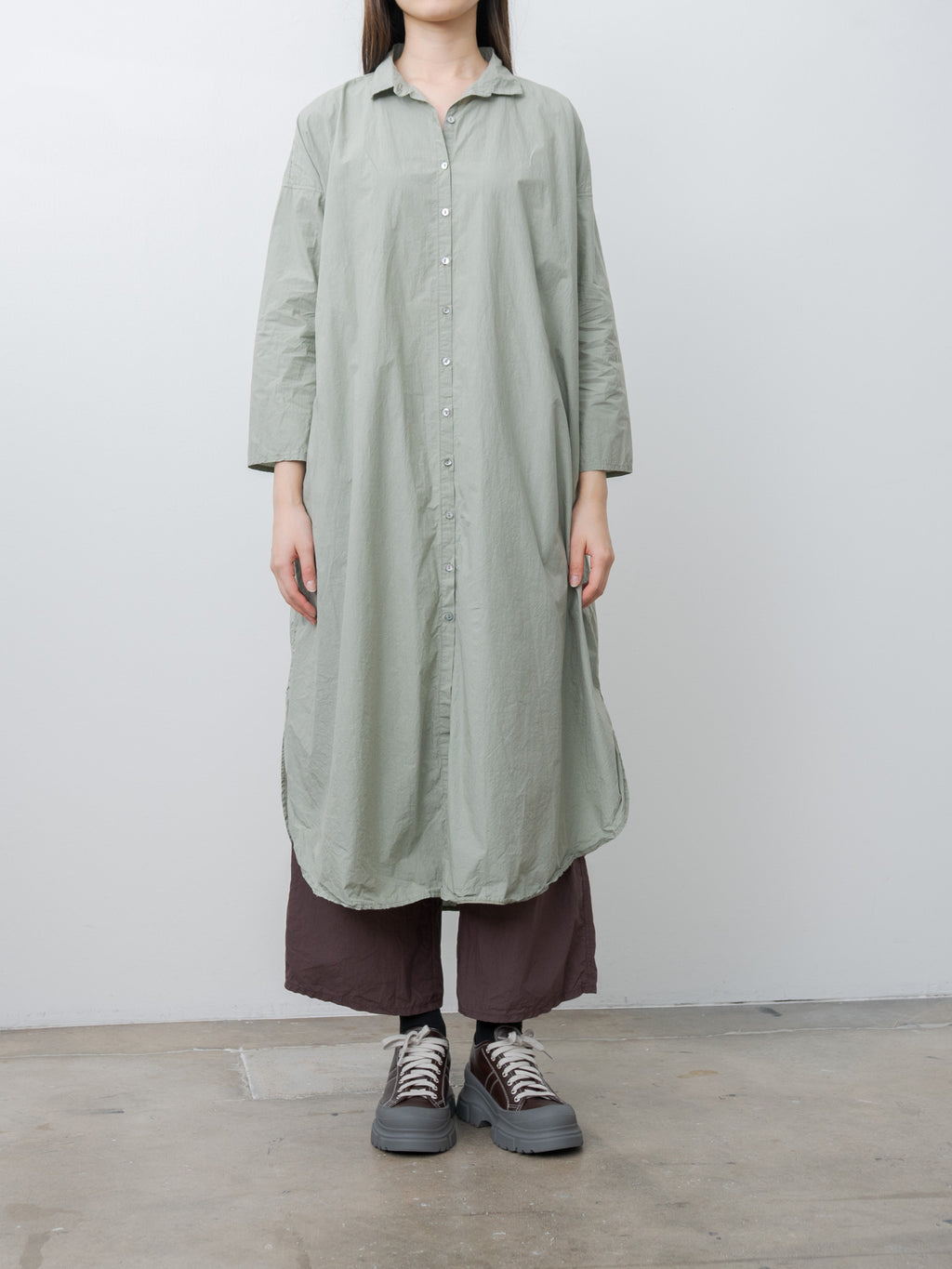 Namu Shop - Album di Famiglia Long Shirt Dress TC - Sage
