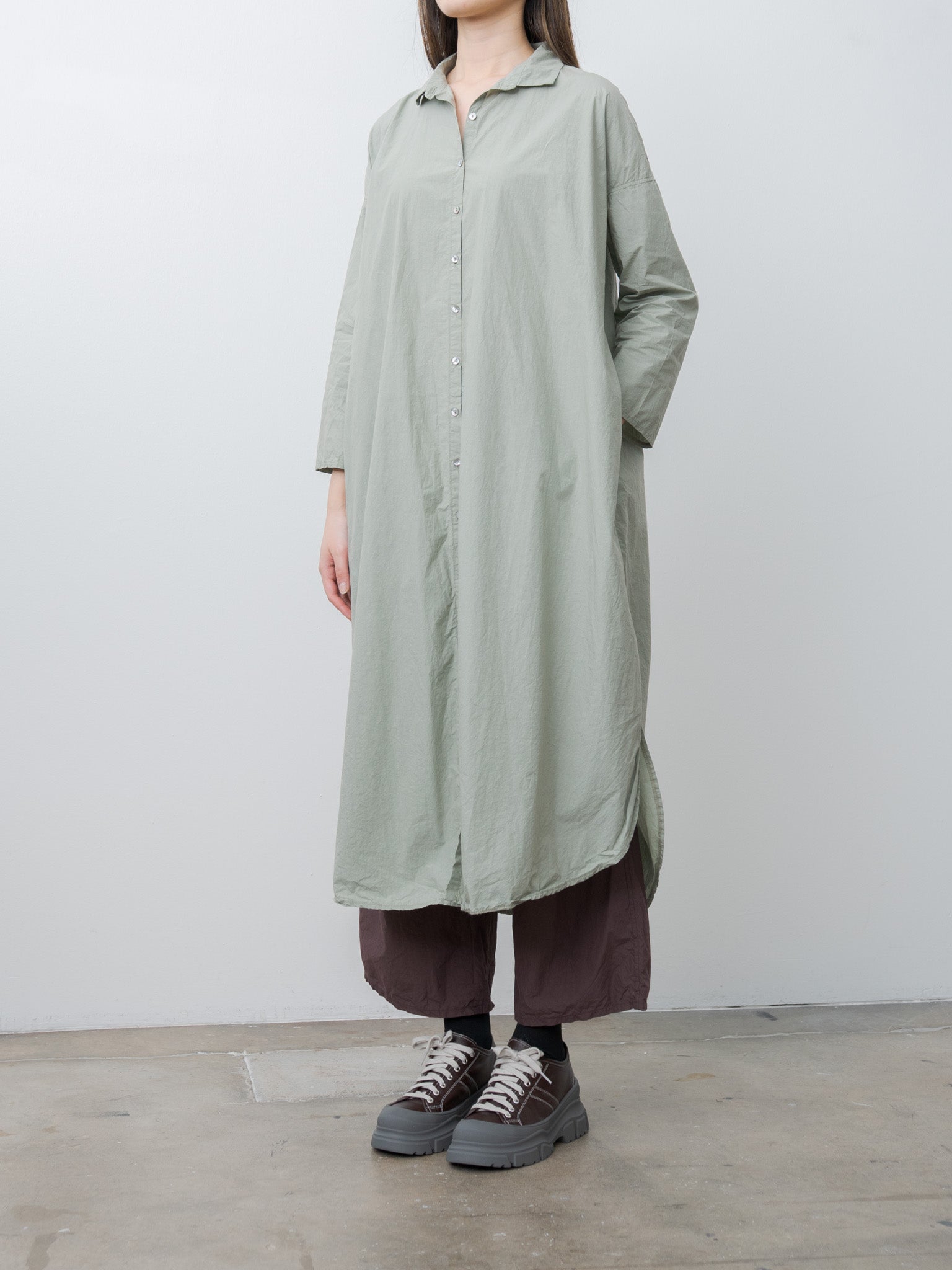 Namu Shop - Album di Famiglia Long Shirt Dress TC - Sage