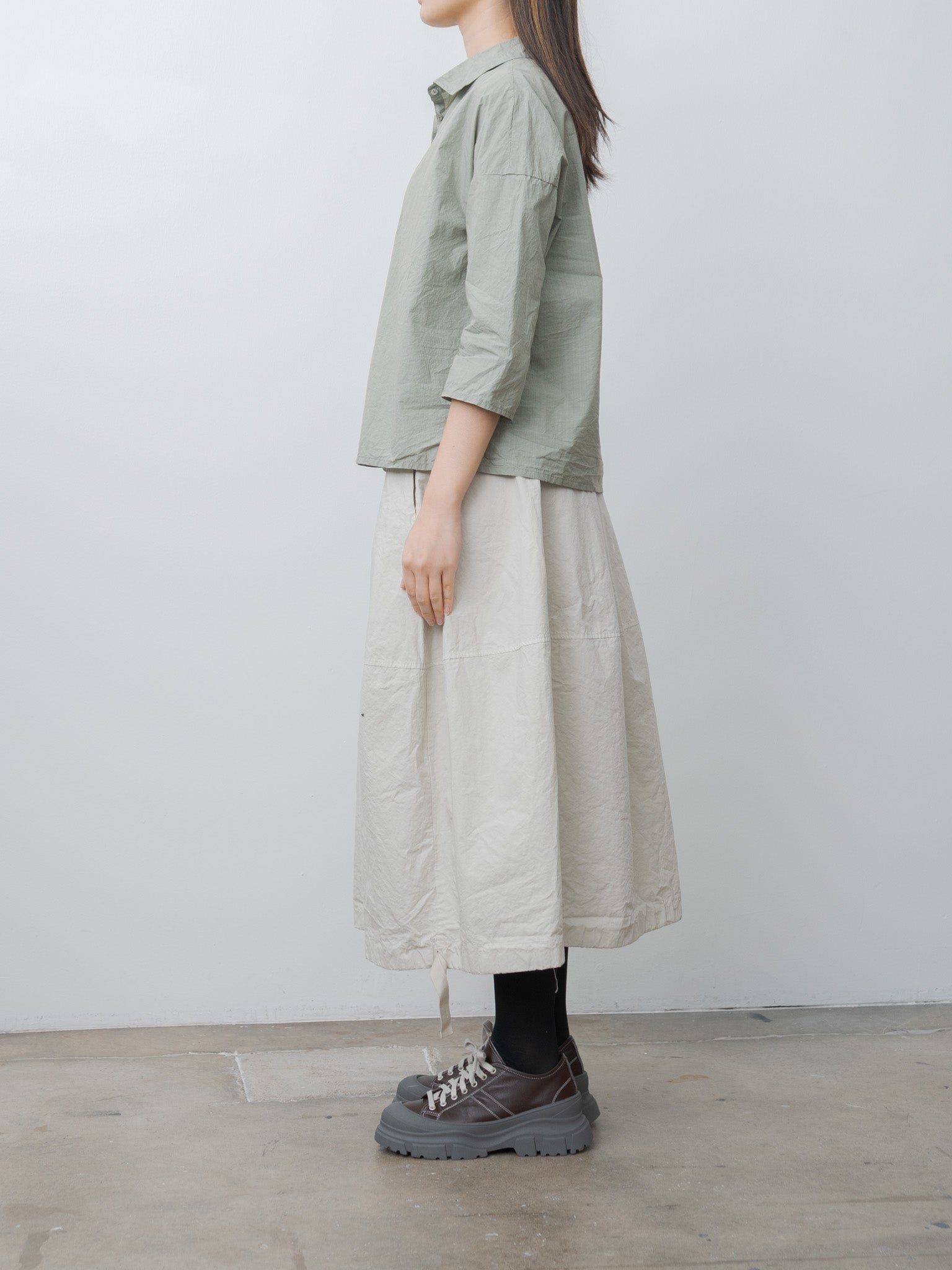 Namu Shop - Album di Famiglia Short Collar Shirt TC - Sage