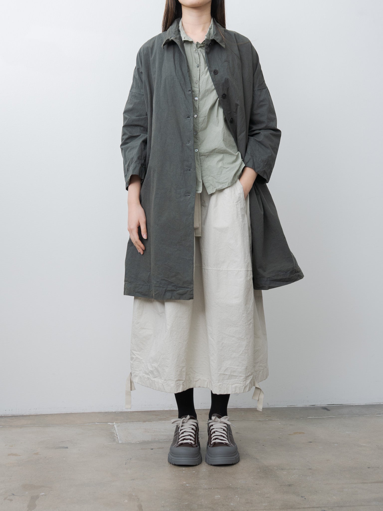 Namu Shop - Album di Famiglia Short Collar Shirt TC - Sage