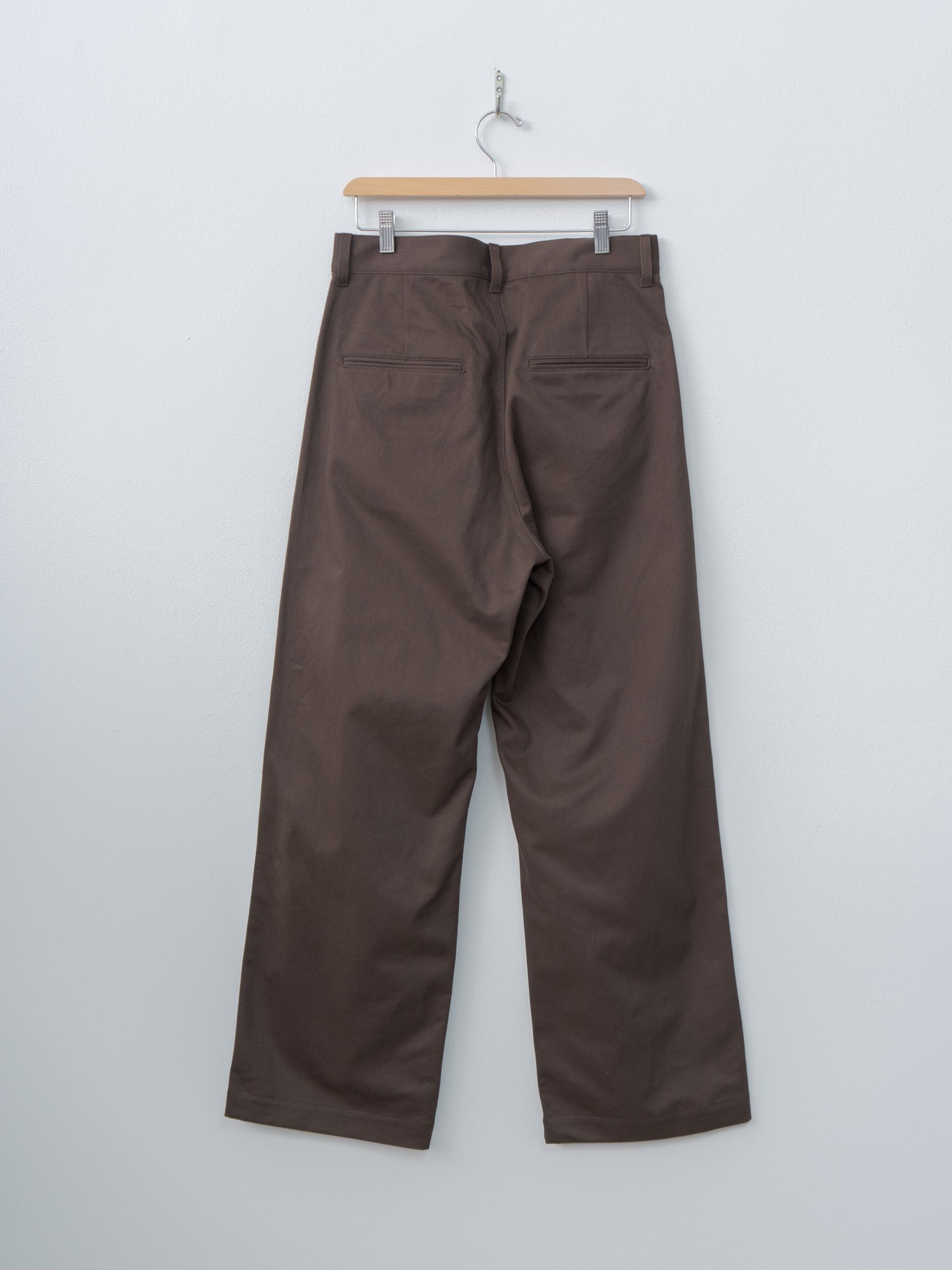 Namu Shop - ssstein Brushed Chino One Tuck Wide Pants - Brown