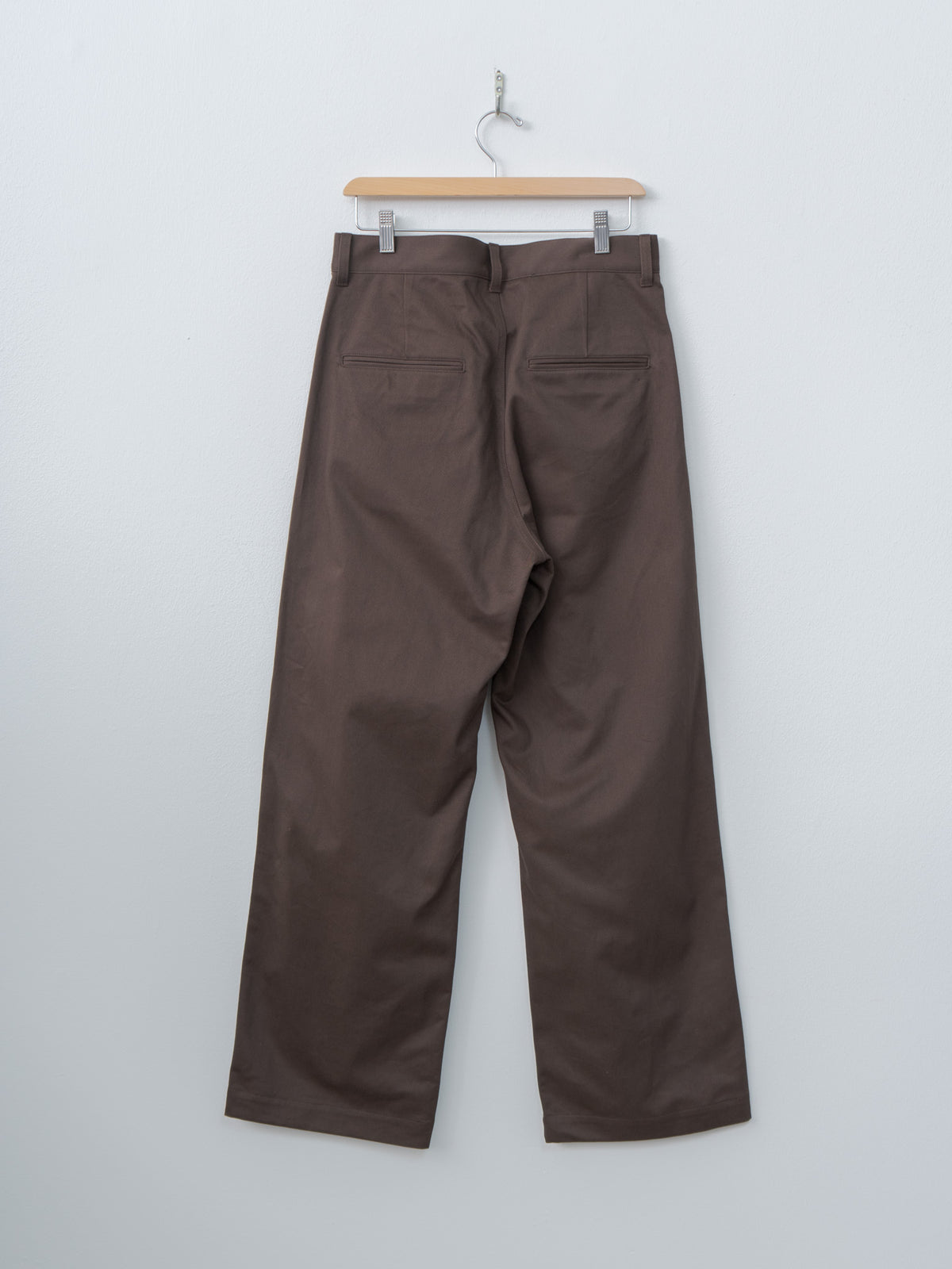 Namu Shop - ssstein Brushed Chino One Tuck Wide Pants - Brown