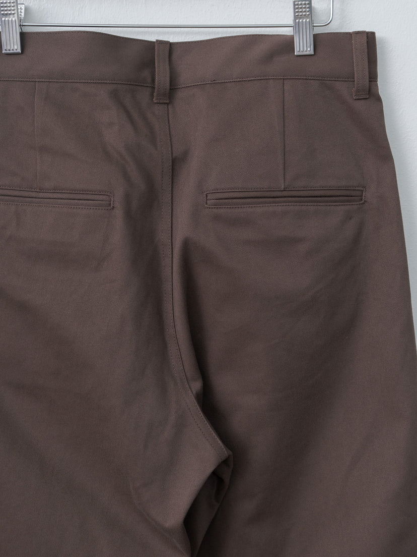 Namu Shop - ssstein Brushed Chino One Tuck Wide Pants - Brown