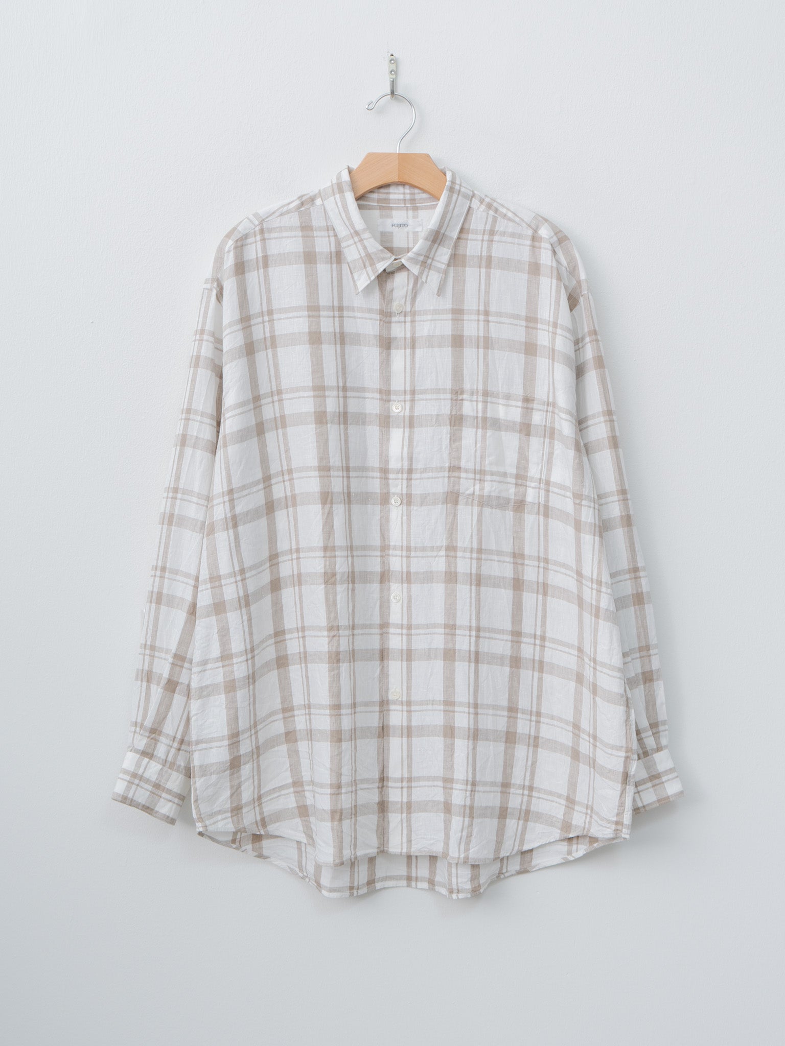 Namu Shop - Fujito B/S Shirt - Beige Check
