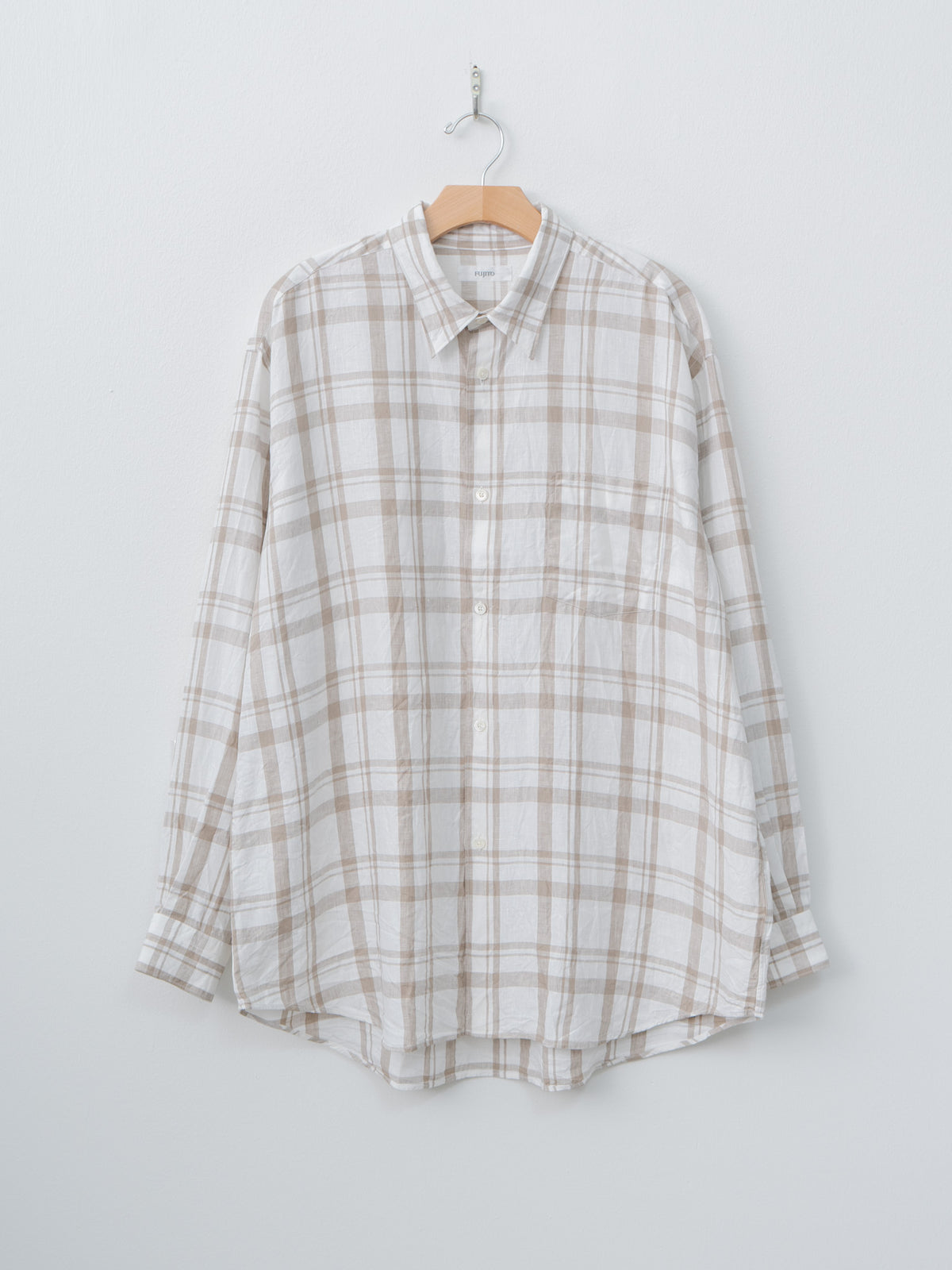 Namu Shop - Fujito B/S Shirt - Beige Check