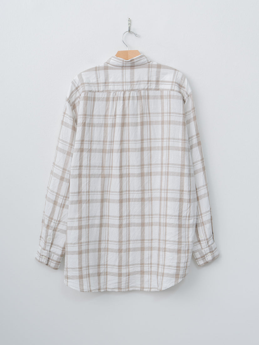 Namu Shop - Fujito B/S Shirt - Beige Check