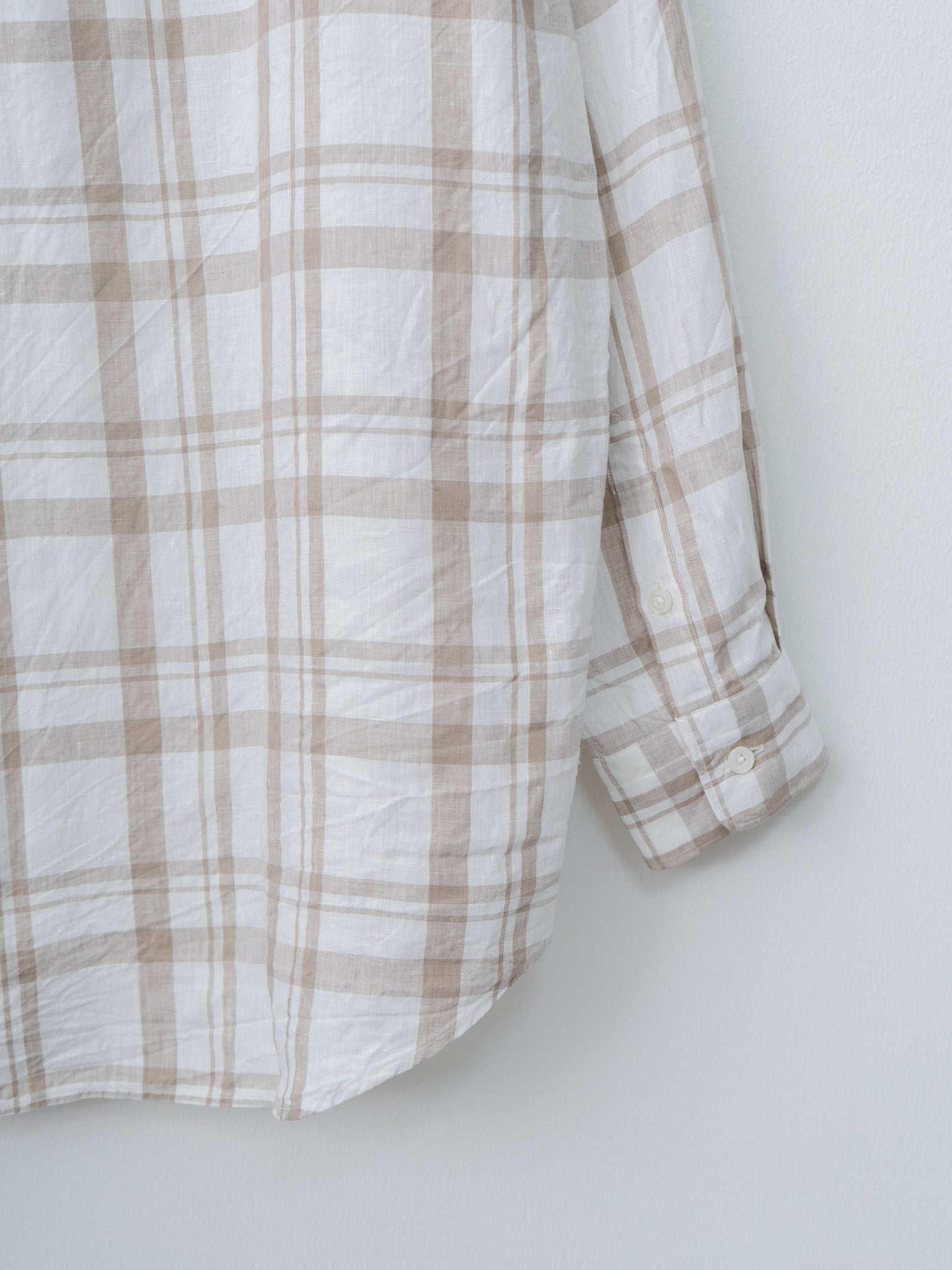 Namu Shop - Fujito B/S Shirt - Beige Check