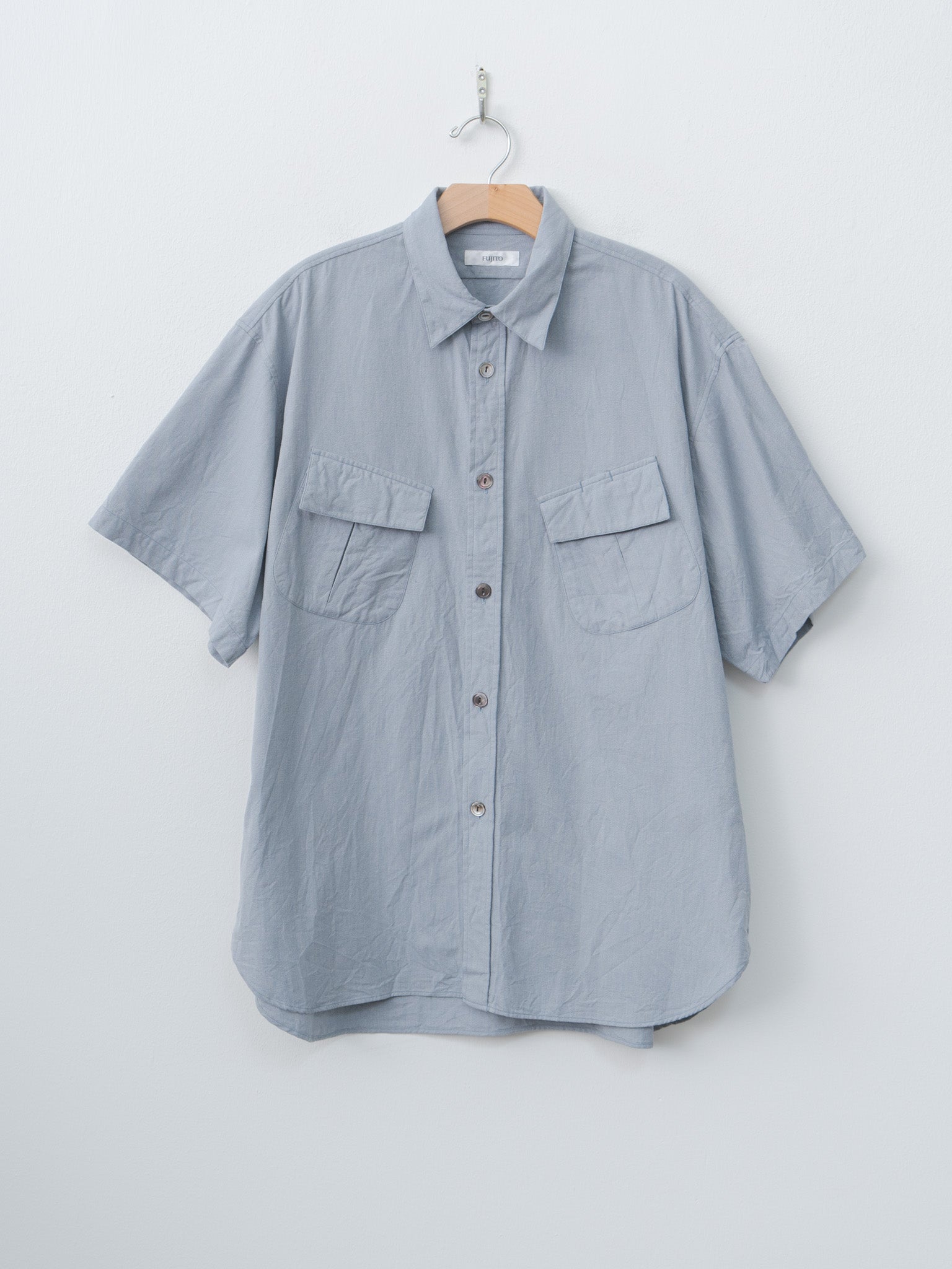 Namu Shop - Fujito S/S Fatigue Shirt - Mix Blue
