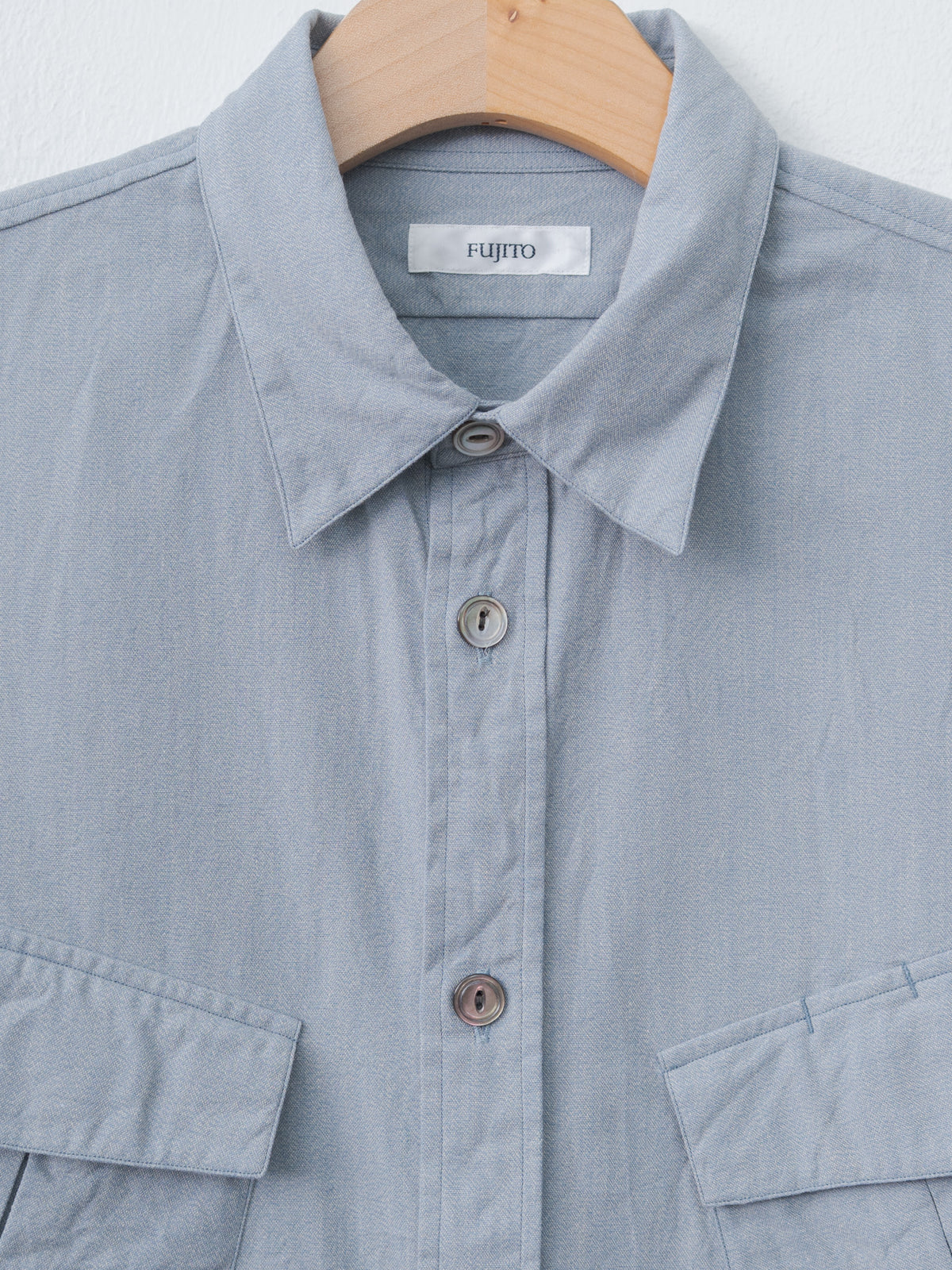 Namu Shop - Fujito S/S Fatigue Shirt - Mix Blue