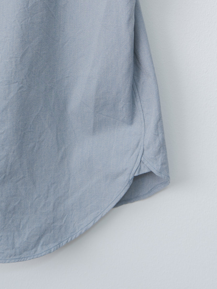 Namu Shop - Fujito S/S Fatigue Shirt - Mix Blue