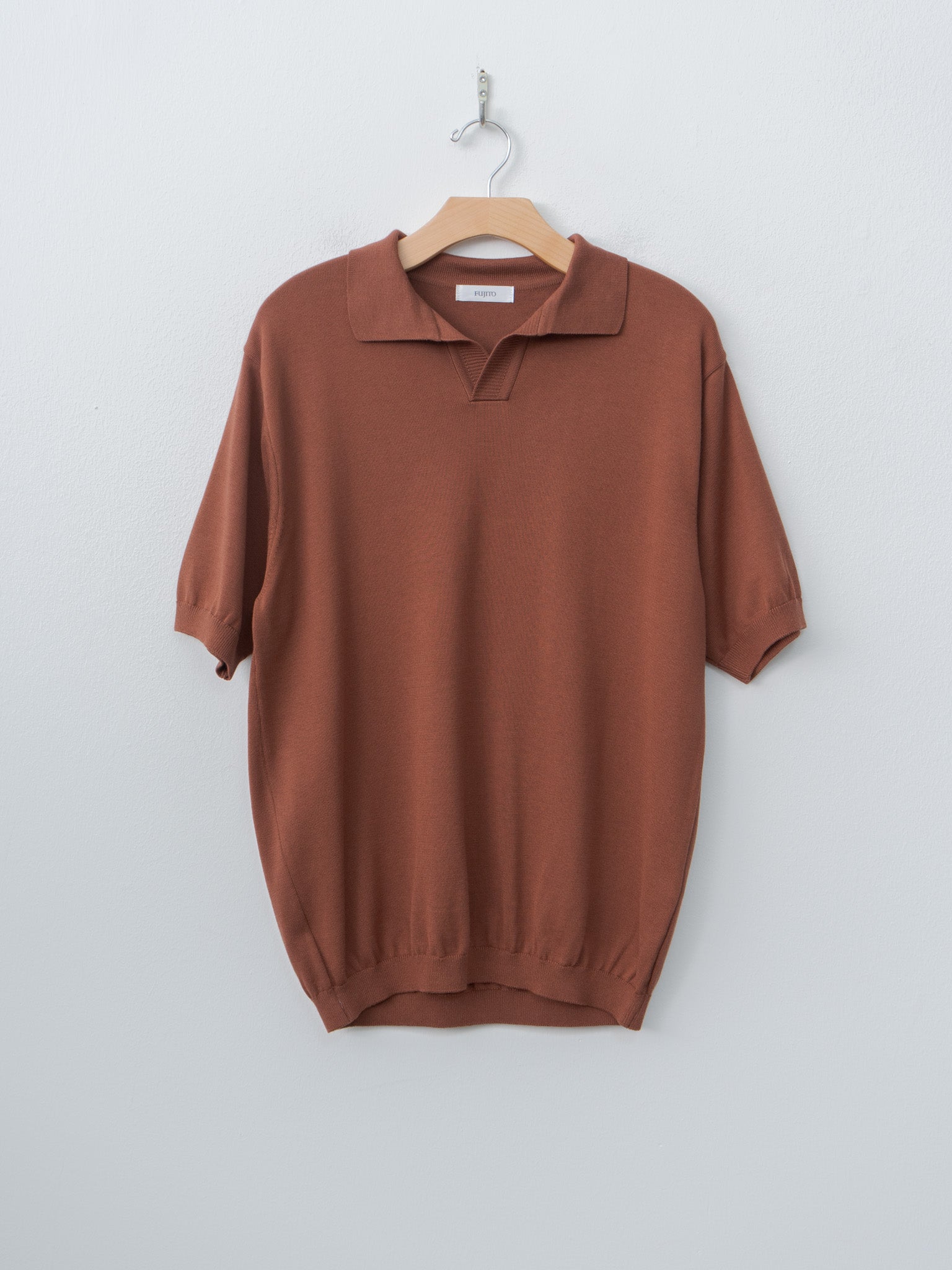 Namu Shop - Fujito Knit Skipper Polo - Brown