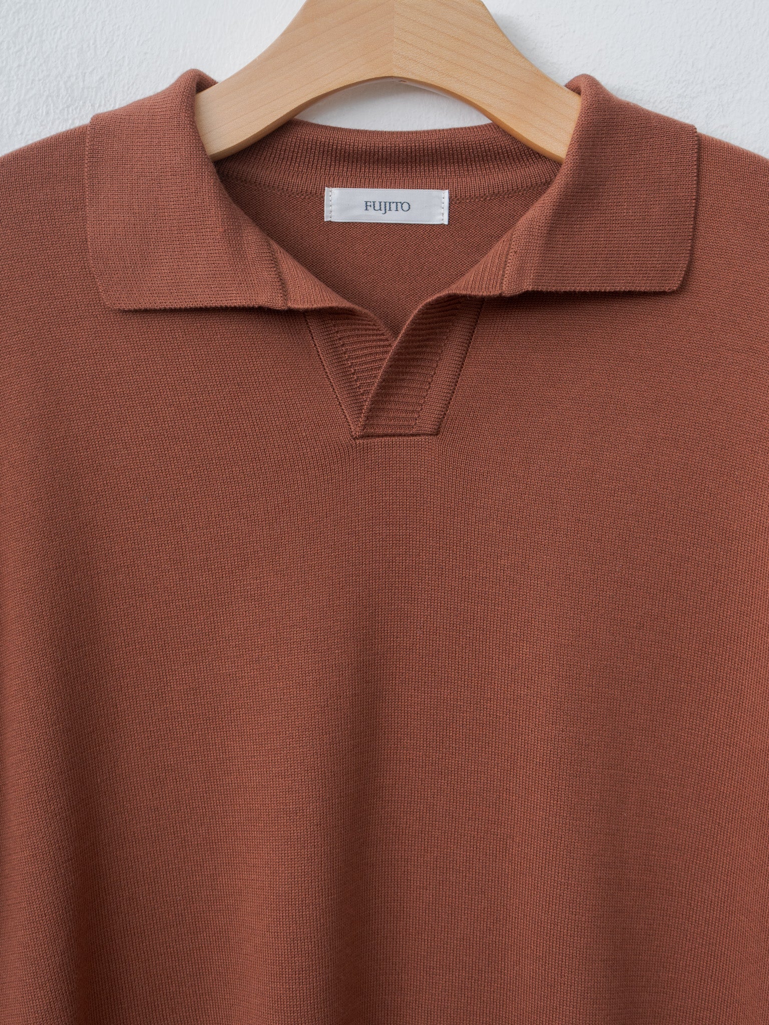 Namu Shop - Fujito Knit Skipper Polo - Brown