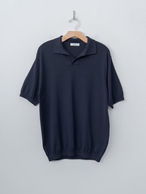 Namu Shop - Fujito Knit Skipper Polo - Navy
