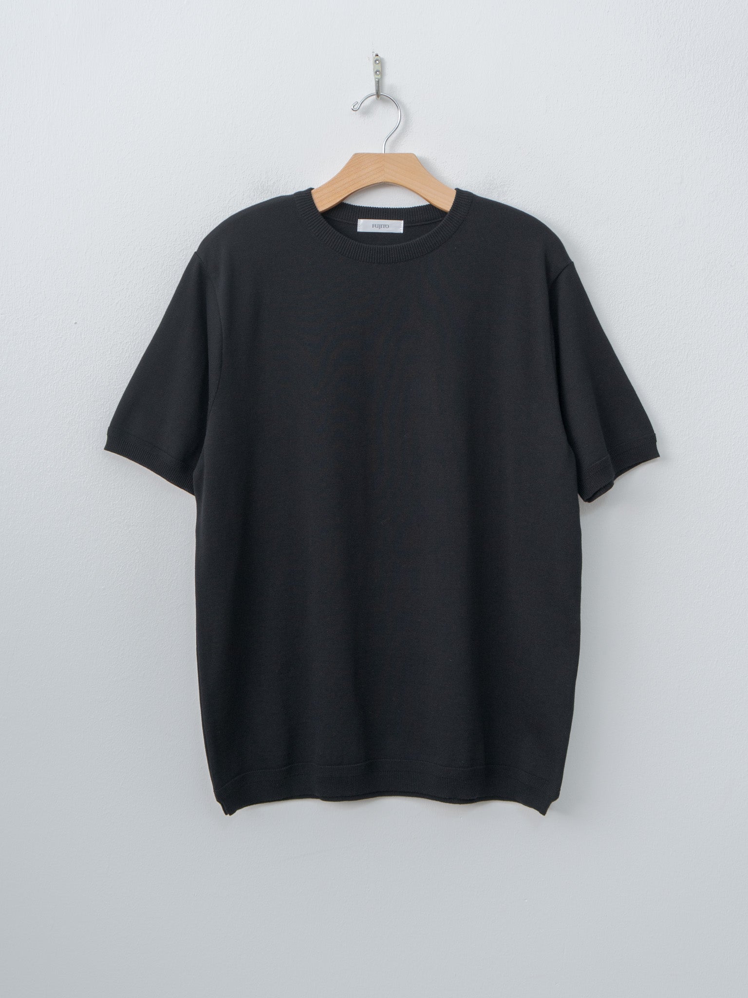 Namu Shop - Fujito C/N Knit T-Shirt - Black