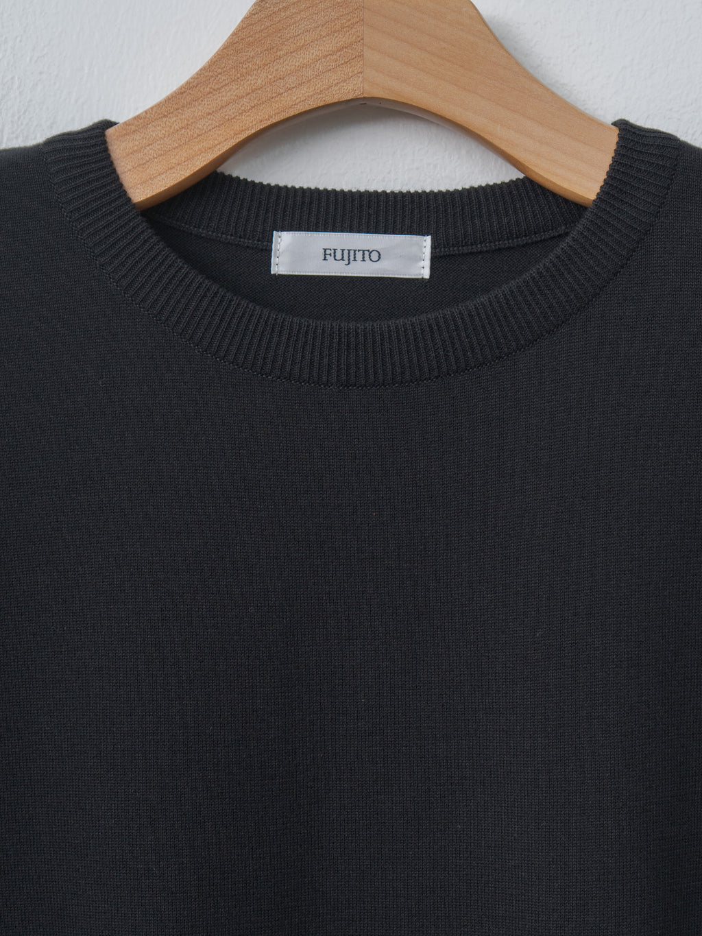 Namu Shop - Fujito C/N Knit T-Shirt - Black