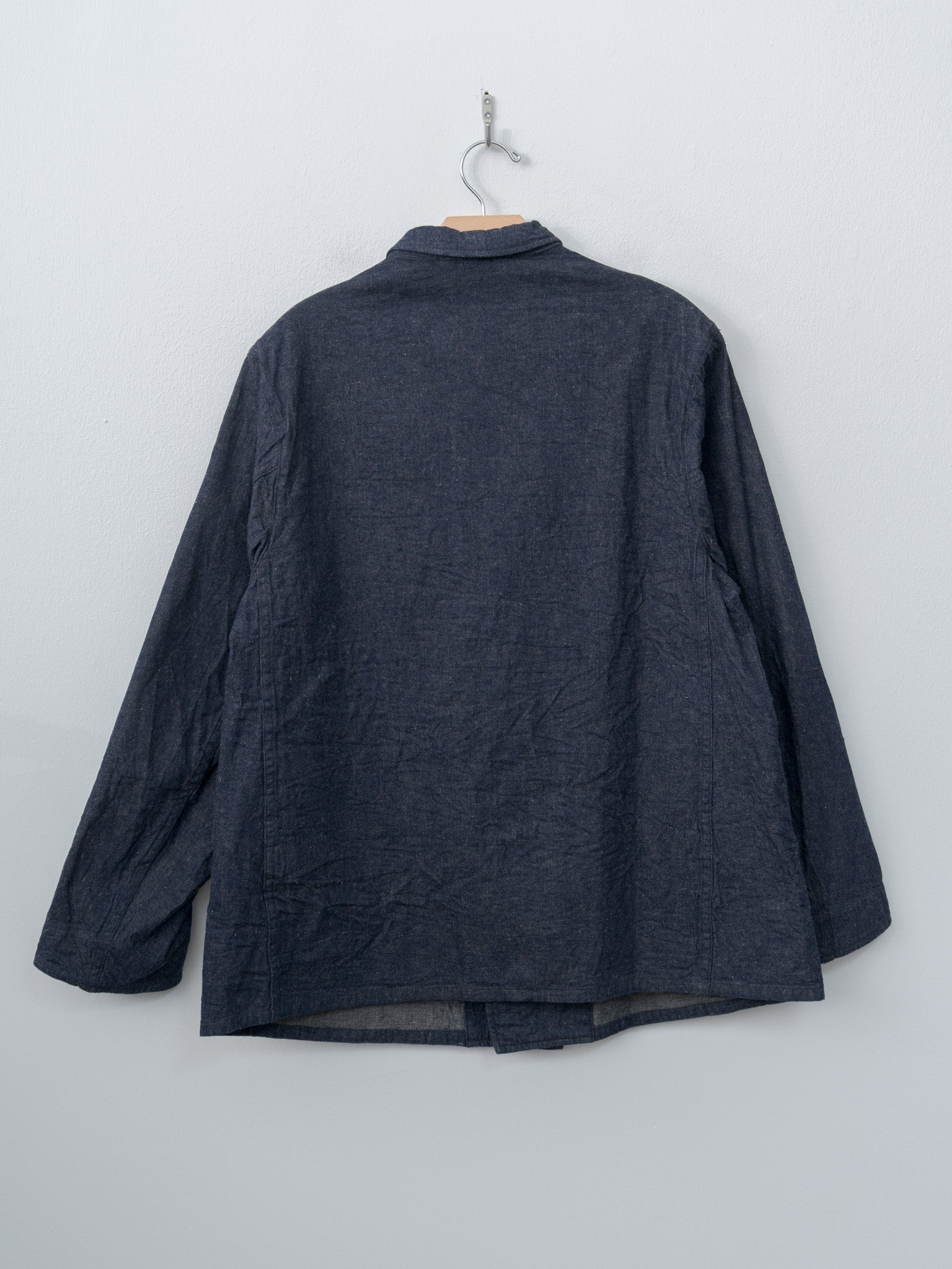 Namu Shop - Kaptain Sunshine Cotton Linen Denim DB Take Easy Jacket - Indigo