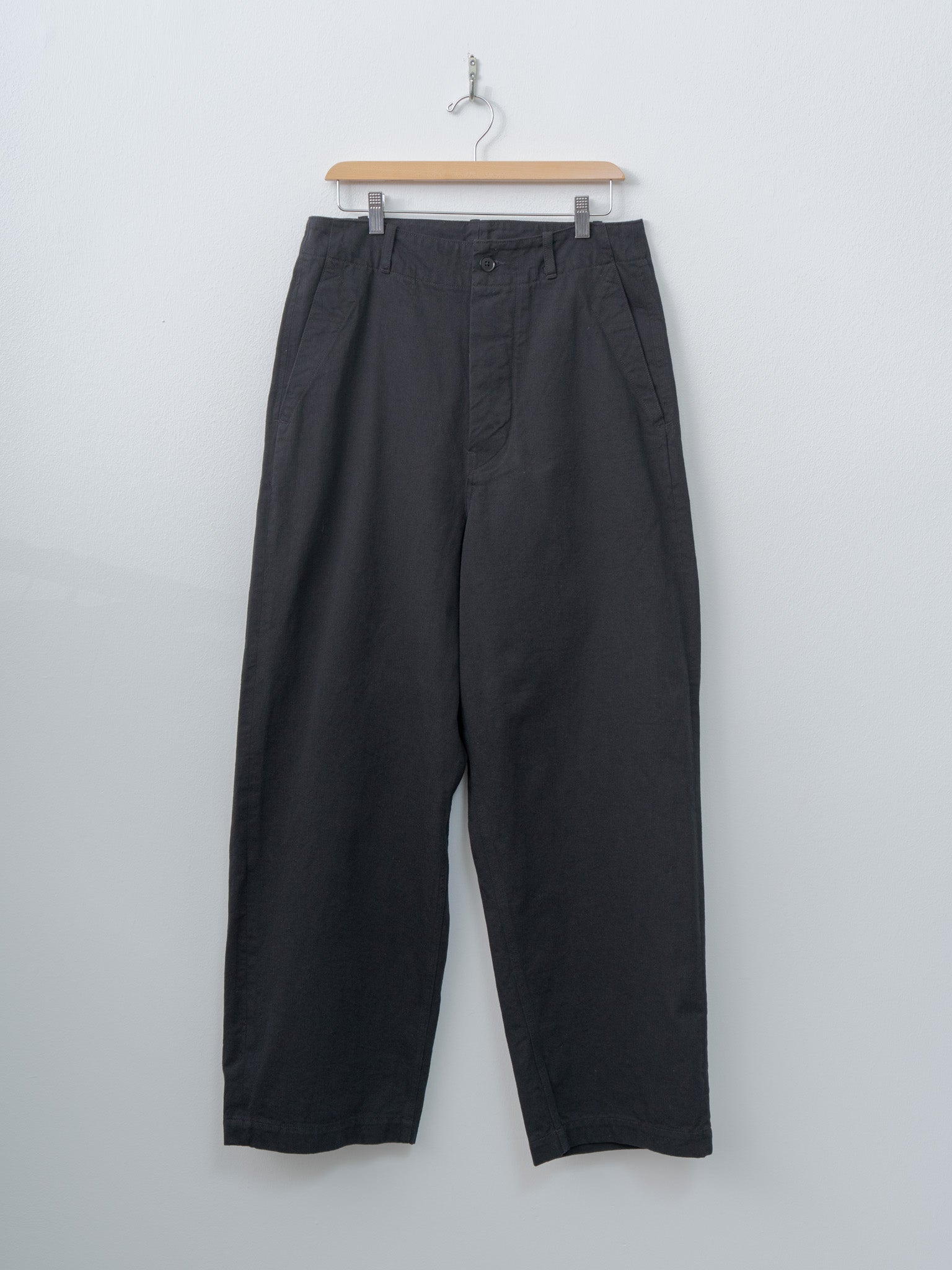 Namu Shop - Kaptain Sunshine Cotton Drill Wide Pants - Black