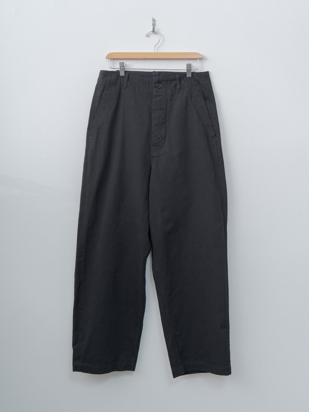 Namu Shop - Kaptain Sunshine Cotton Drill Wide Pants - Black