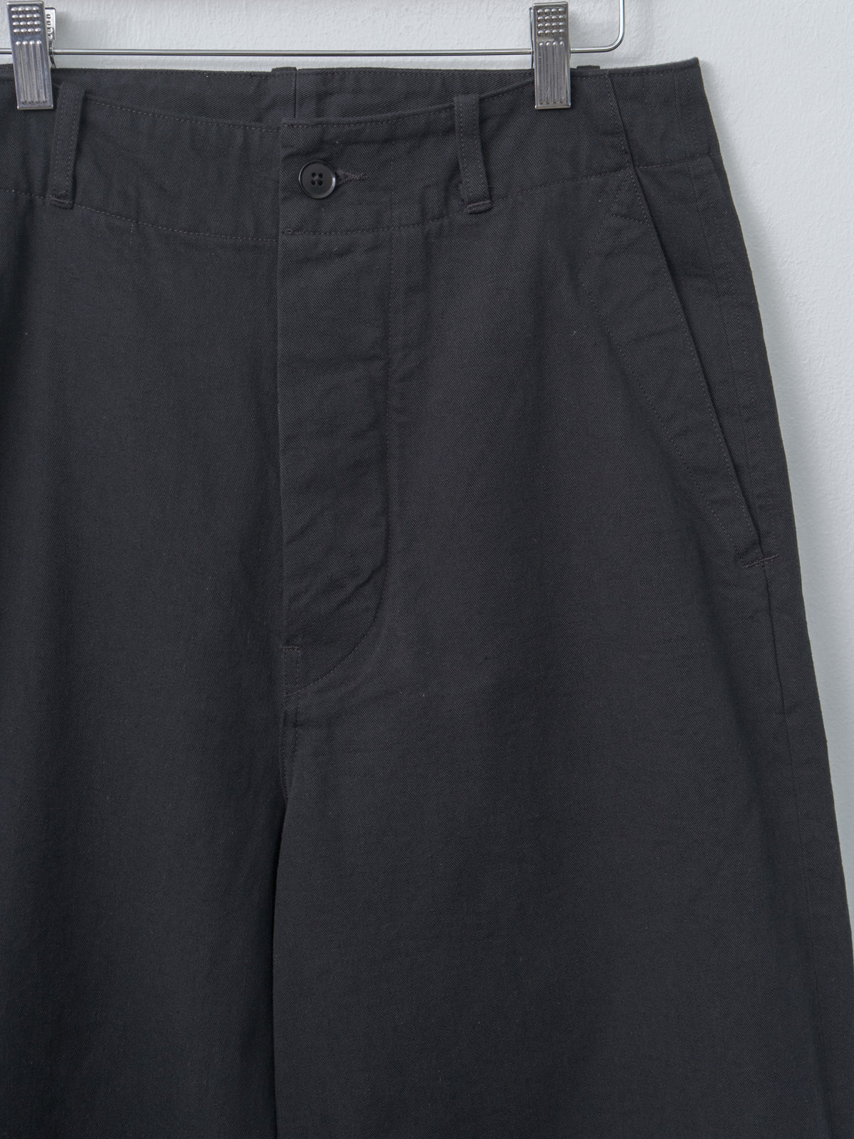 Namu Shop - Kaptain Sunshine Cotton Drill Wide Pants - Black