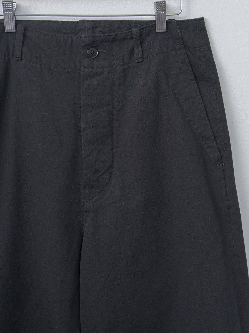 Namu Shop - Kaptain Sunshine Cotton Drill Wide Pants - Black