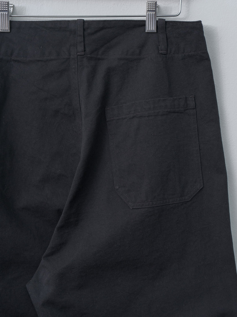 Namu Shop - Kaptain Sunshine Cotton Drill Wide Pants - Black