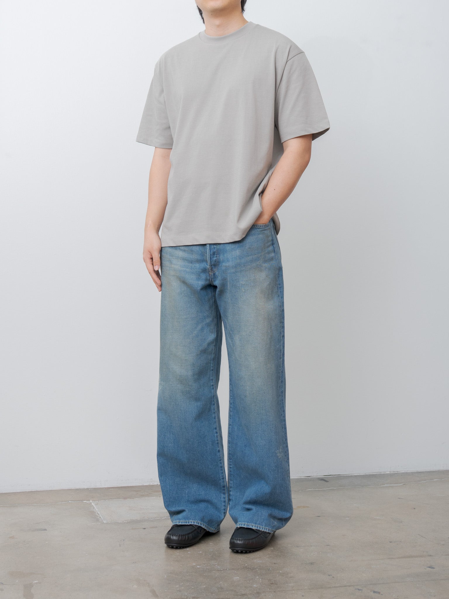 Namu Shop - ssstein Loose Denim Jeans - Indigo
