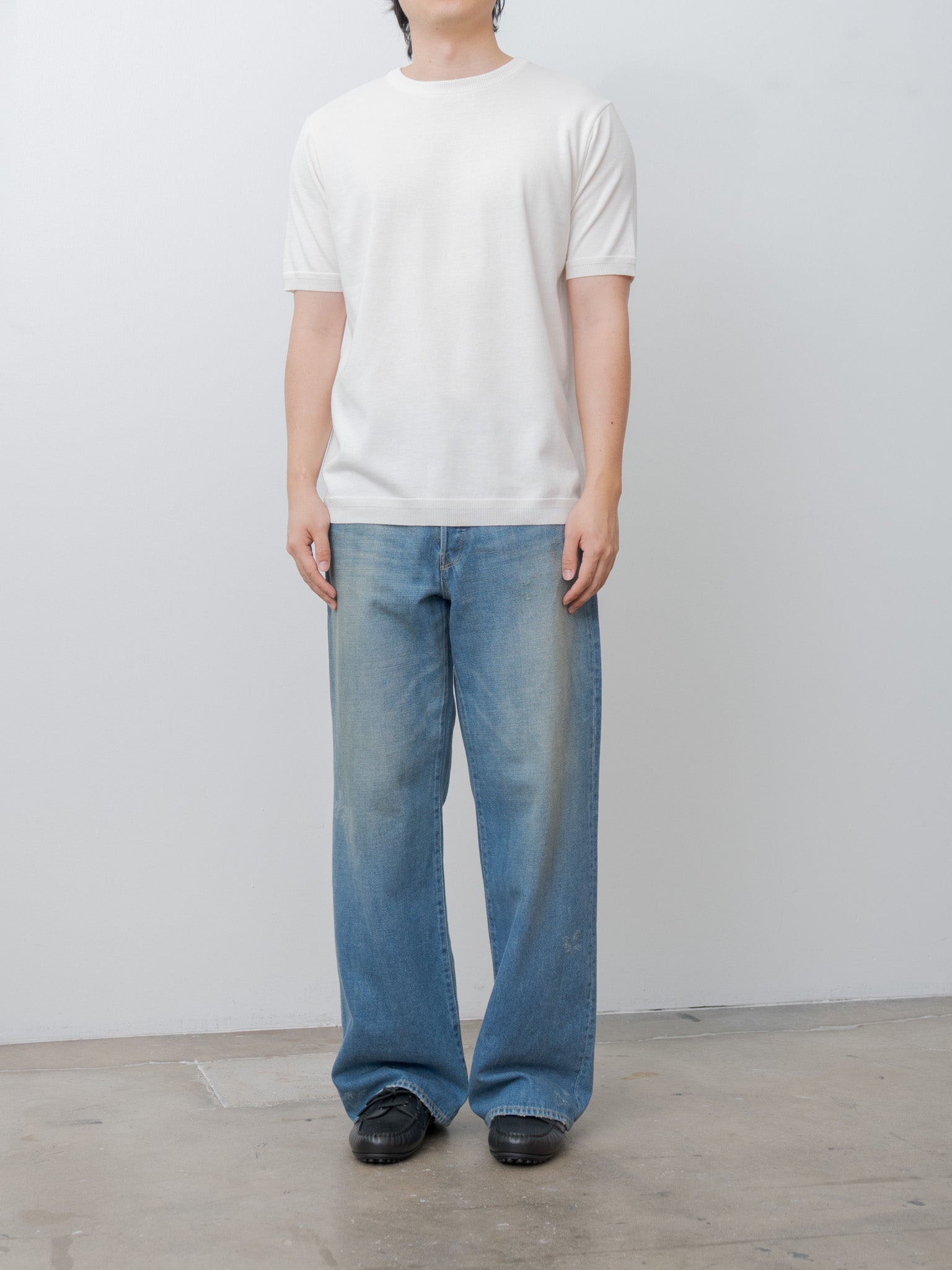 Namu Shop - Fujito C/N Knit T-Shirt - White